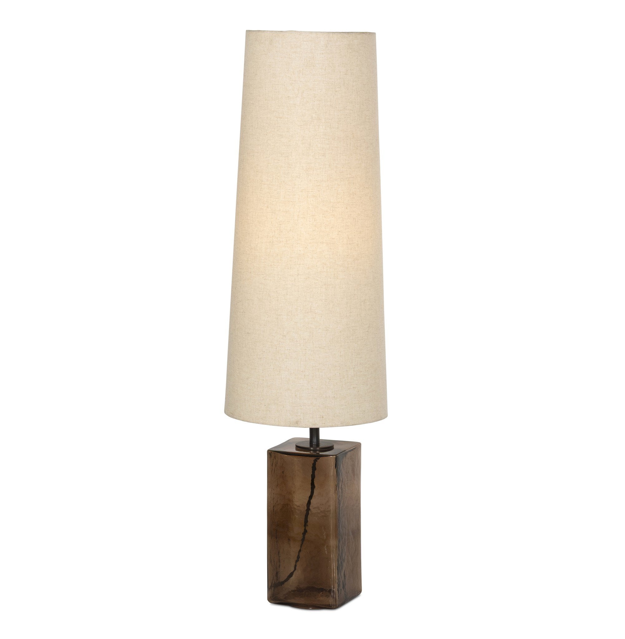 Saylor Floor Lamp - Brown Cast Glass
