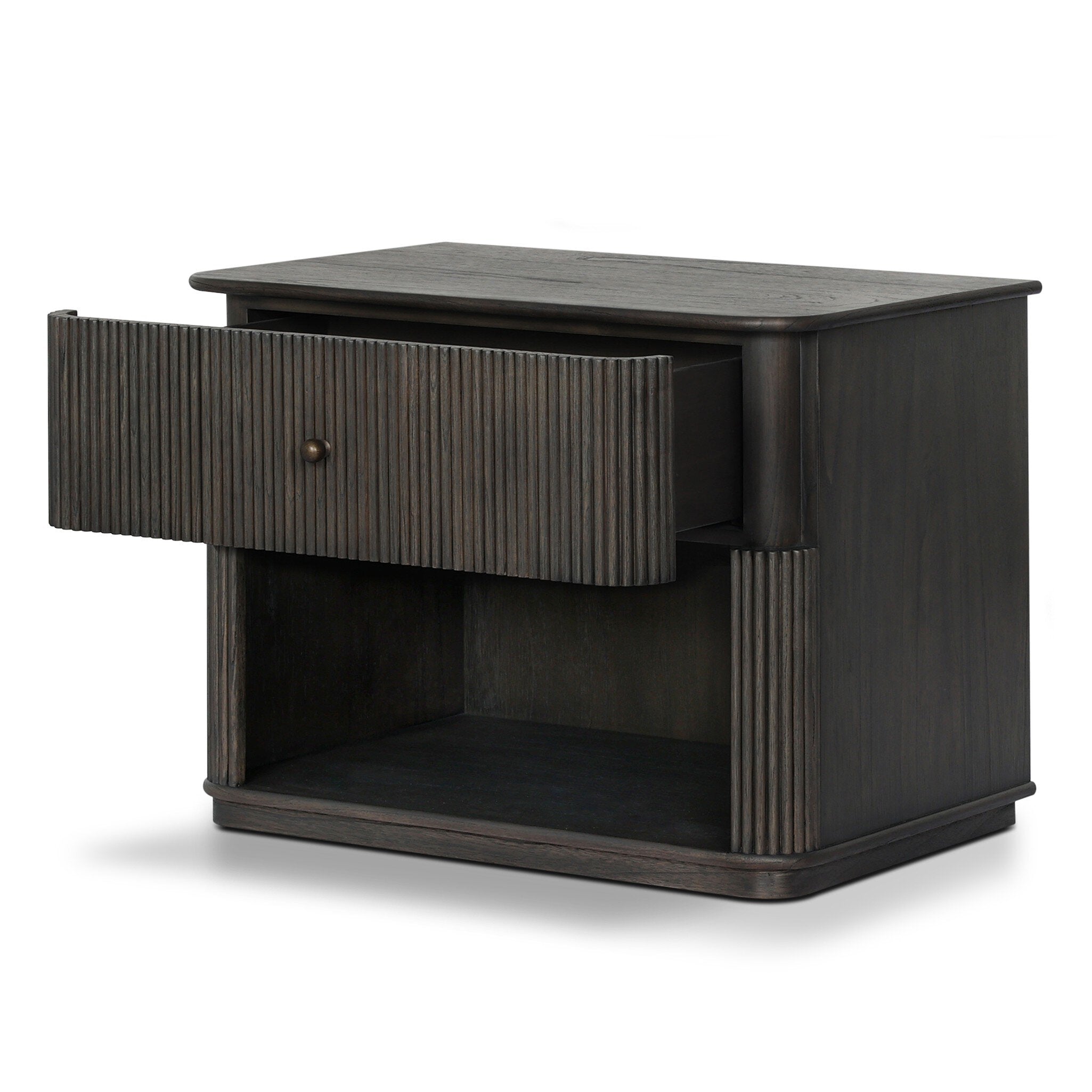 Ona Nightstand - Smoked Black Mindi Veneer