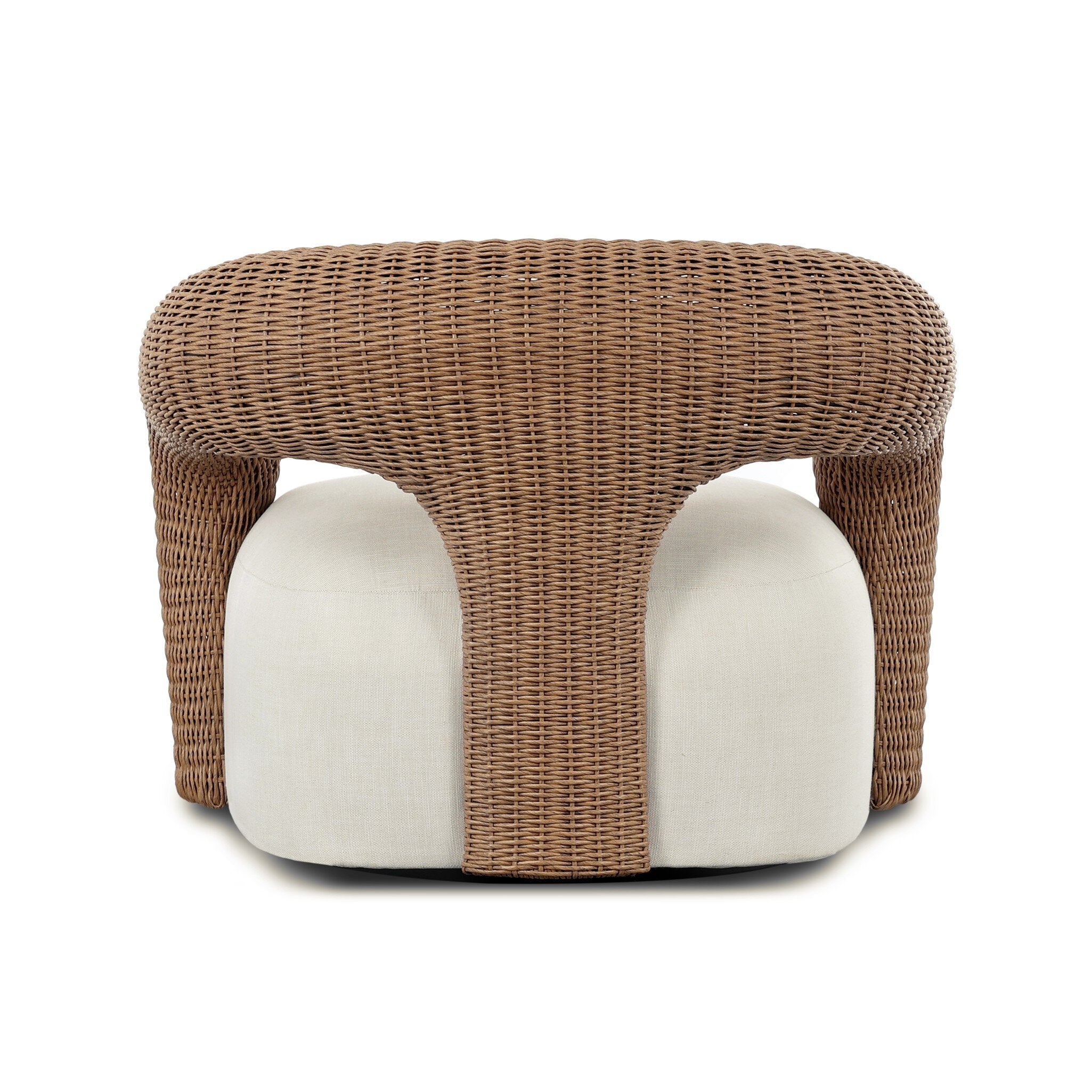Mazie Outdoor Swivel Chair - Vergo Cream