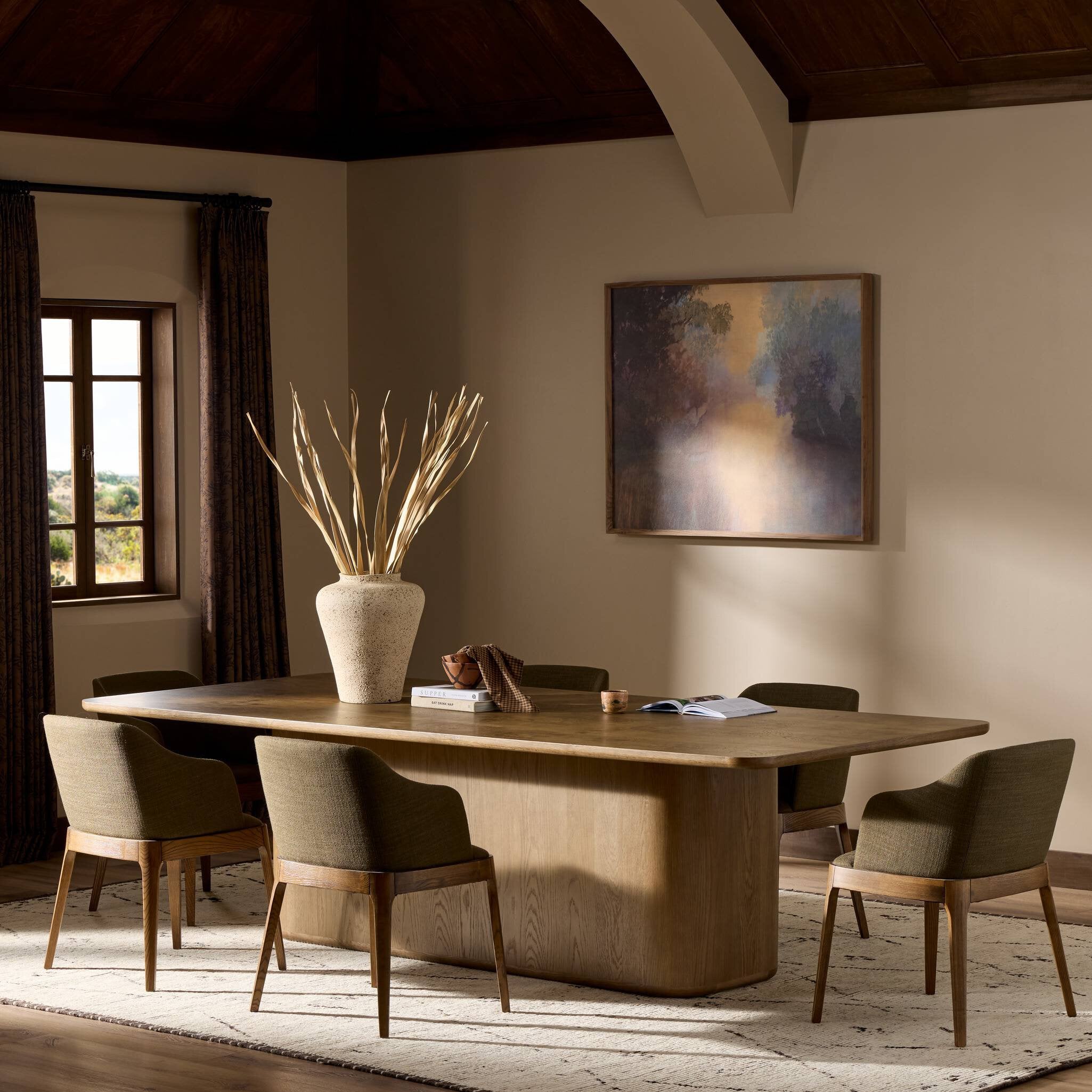 Morley Dining Table - Rye Medium Burl Oak Veneer