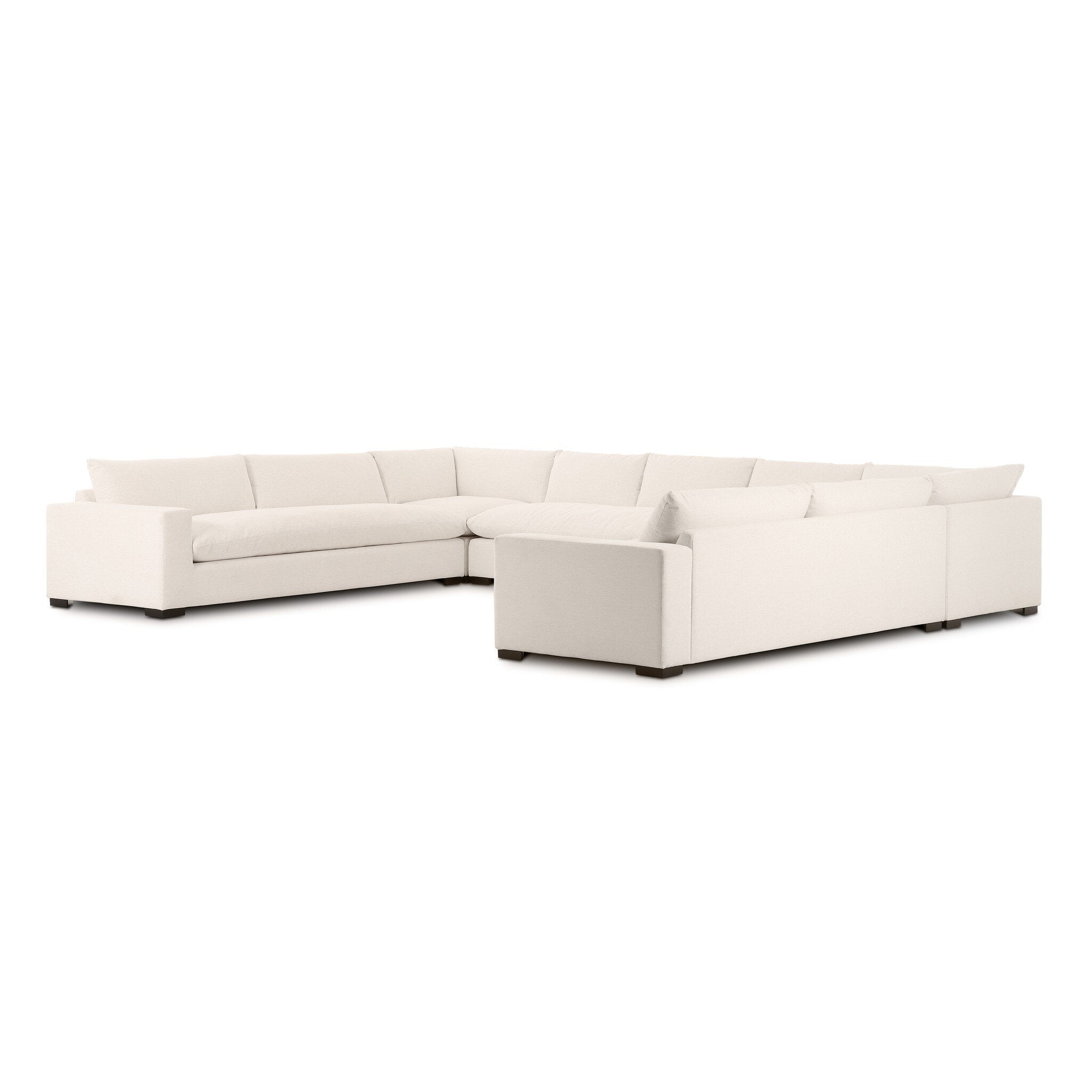 Grant 5 Piece Sectional with Arms - Crypton Nomad Snow