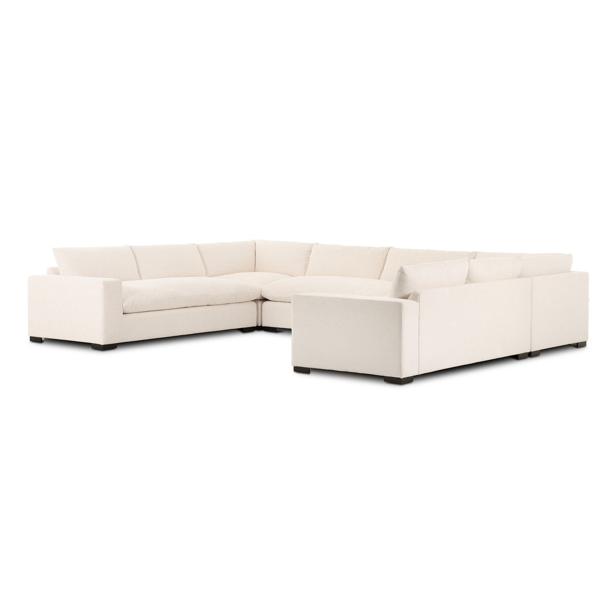 Grant 5 Piece Sectional with Arms - Crypton Nomad Snow by Four Hands