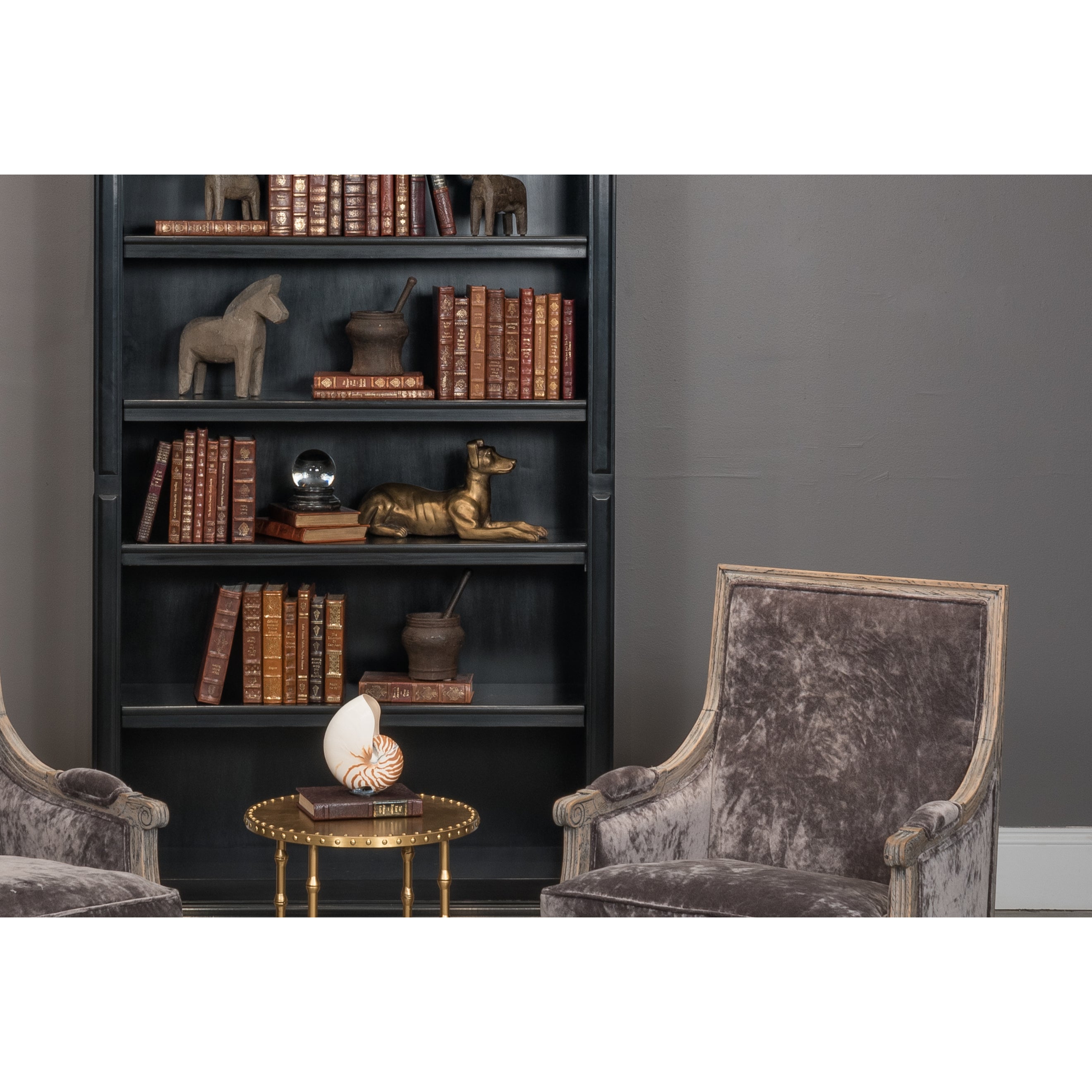 Faux Tan Leather Books - Set of 24