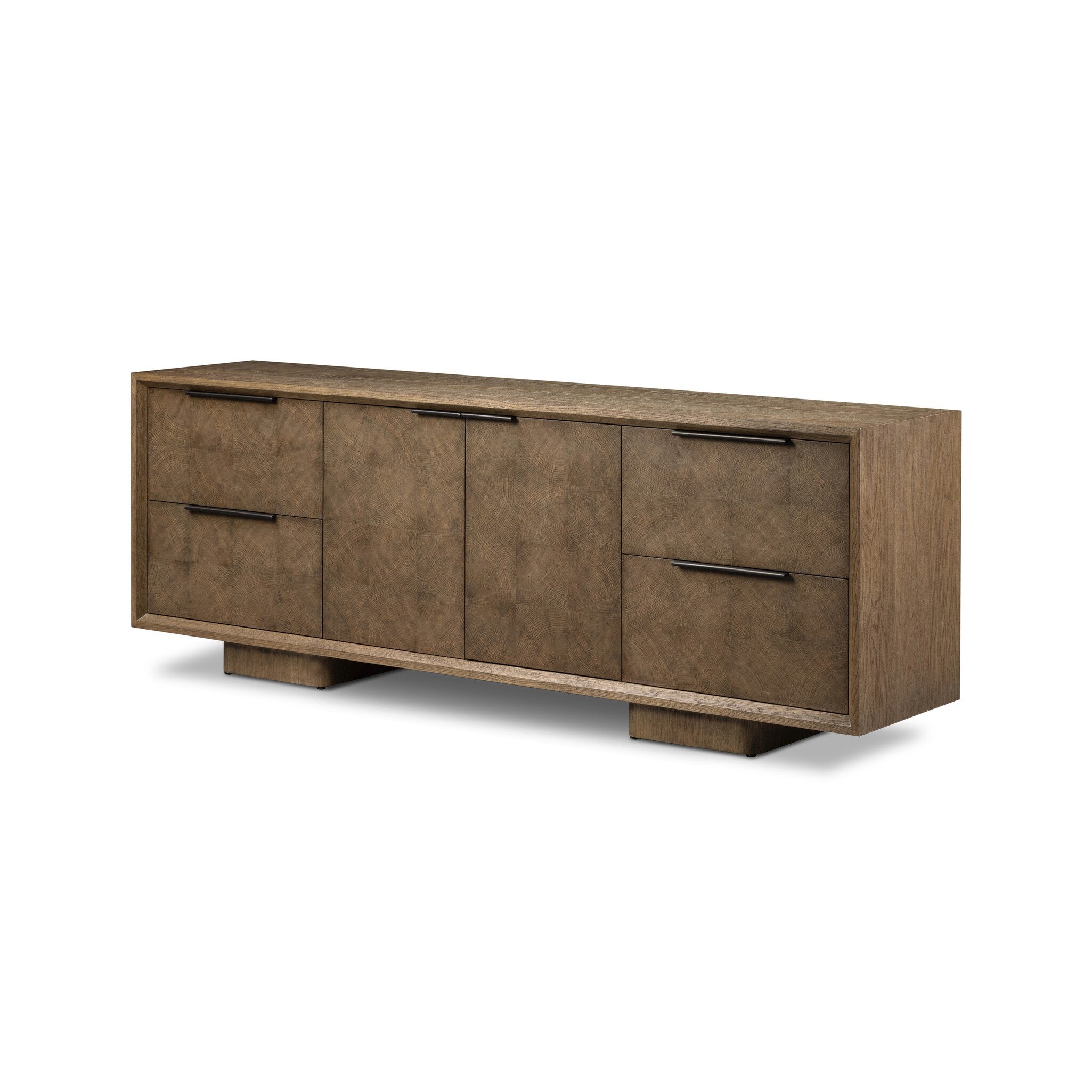 Salta Media Console - Brown Oak Thick Veneer