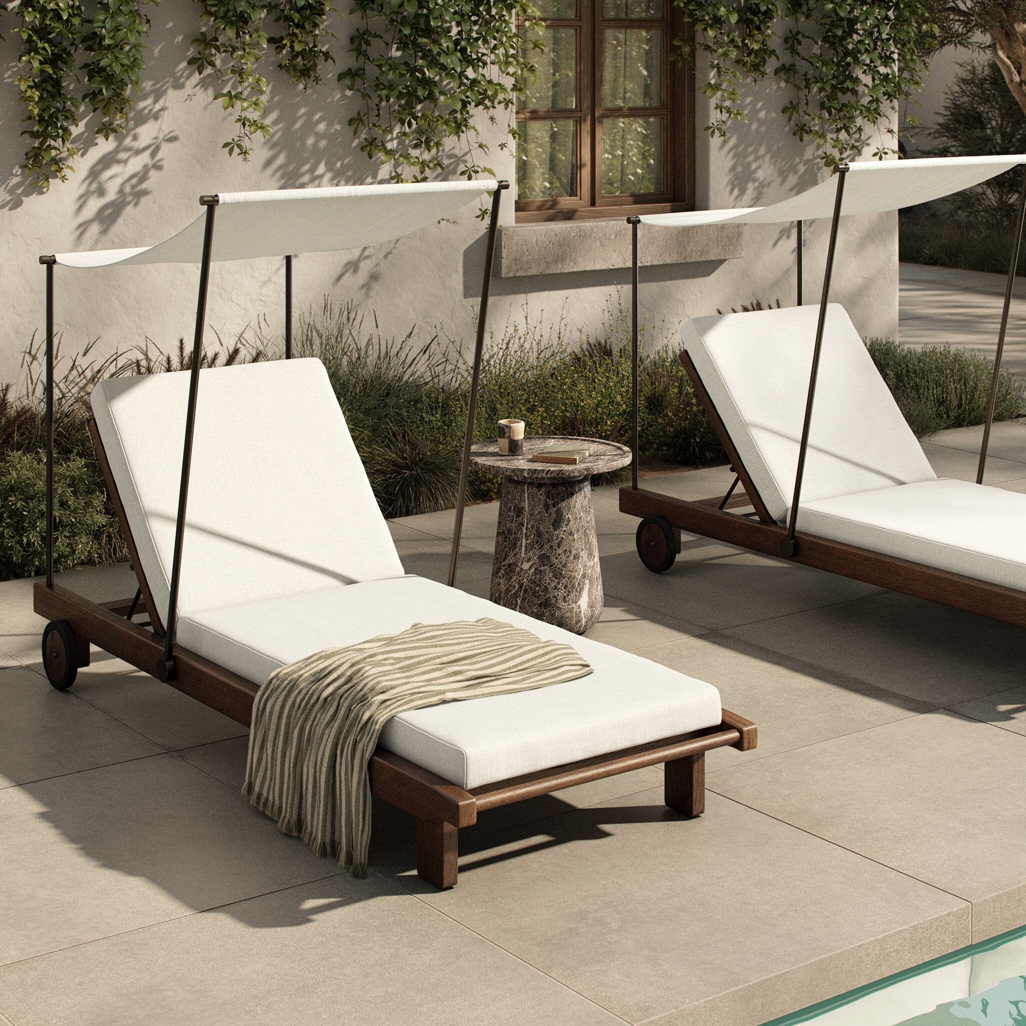 Polima Outdoor Chaise - Vergo Cream