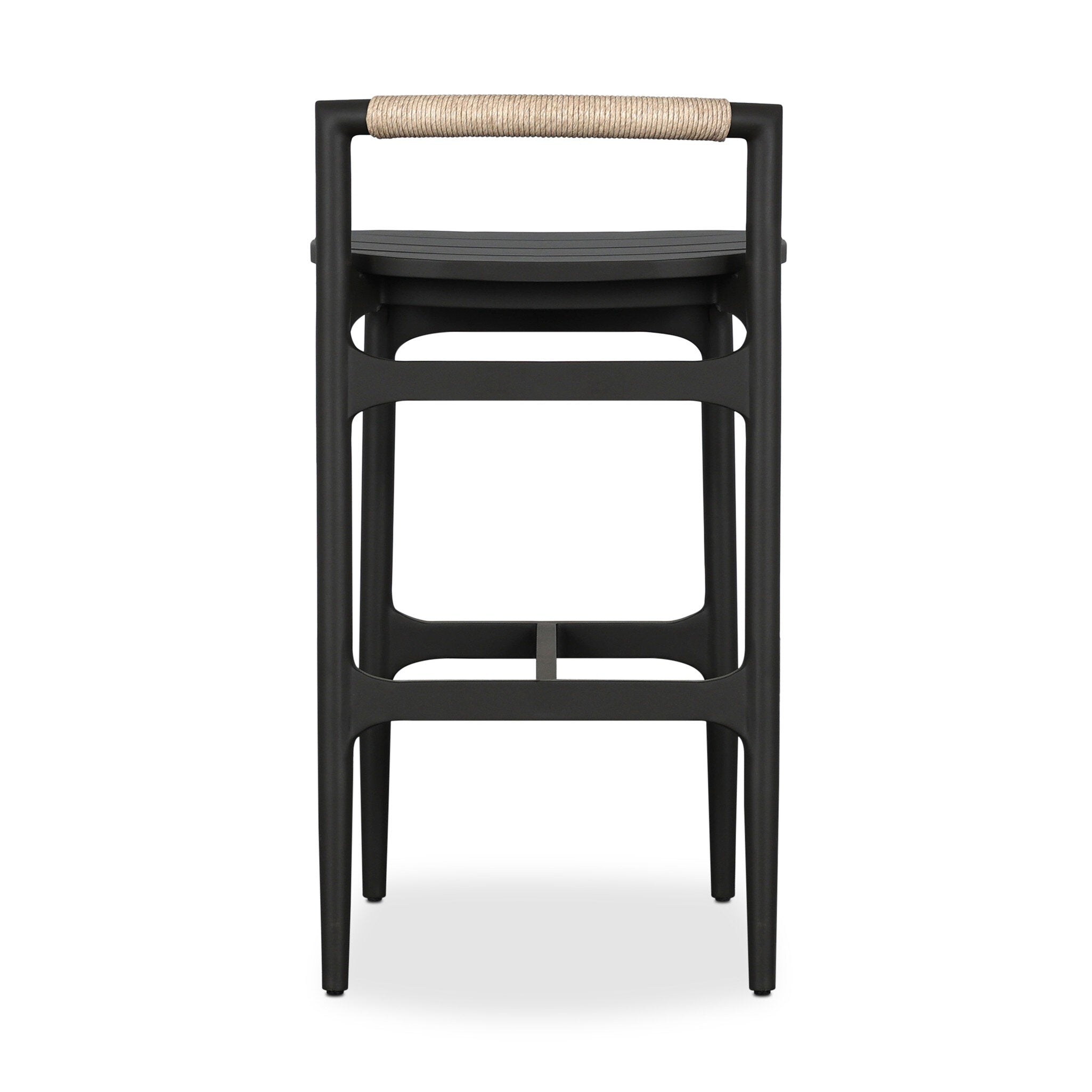Baden Outdoor Metal Bar Stool - Vintage White