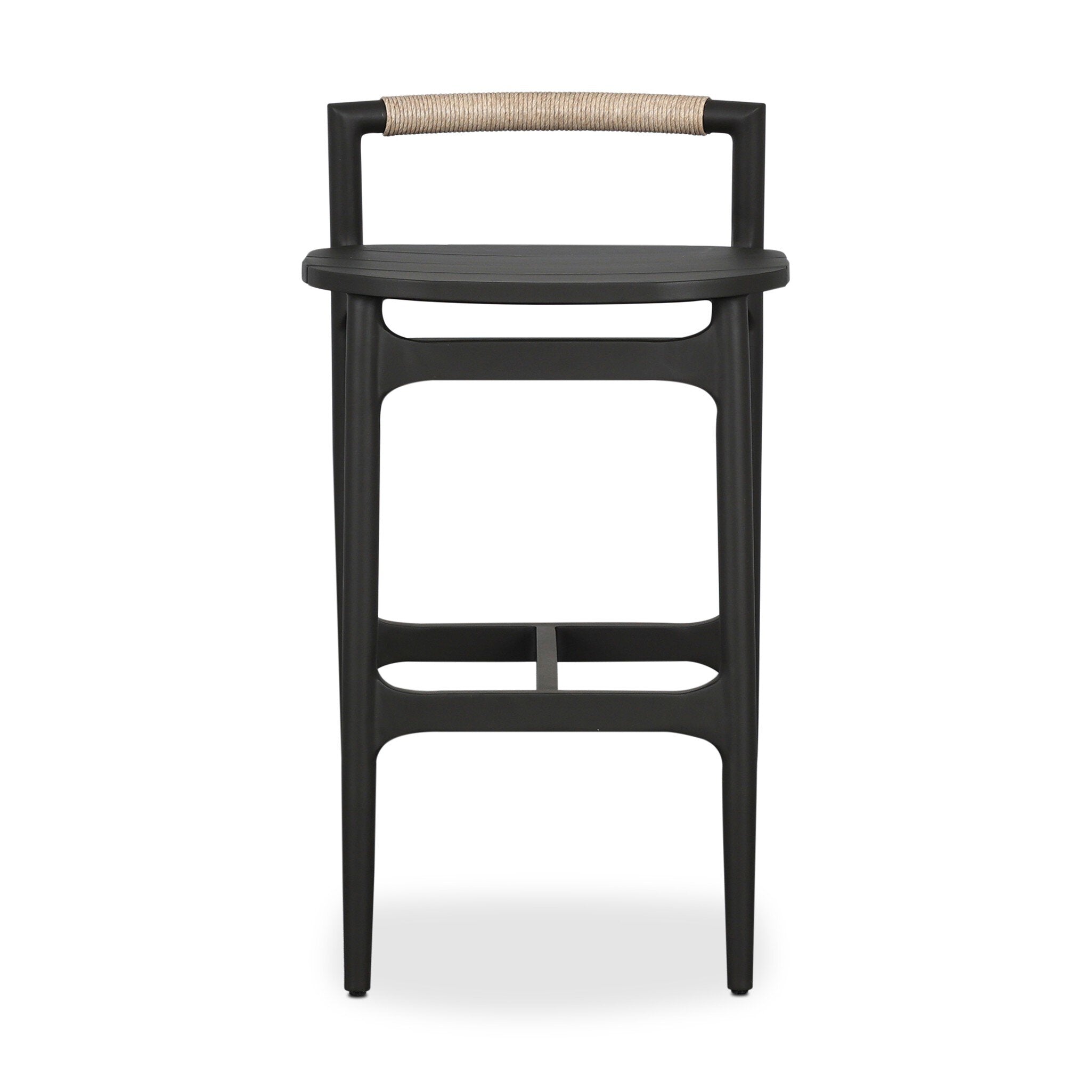Baden Outdoor Metal Bar Stool - Vintage White