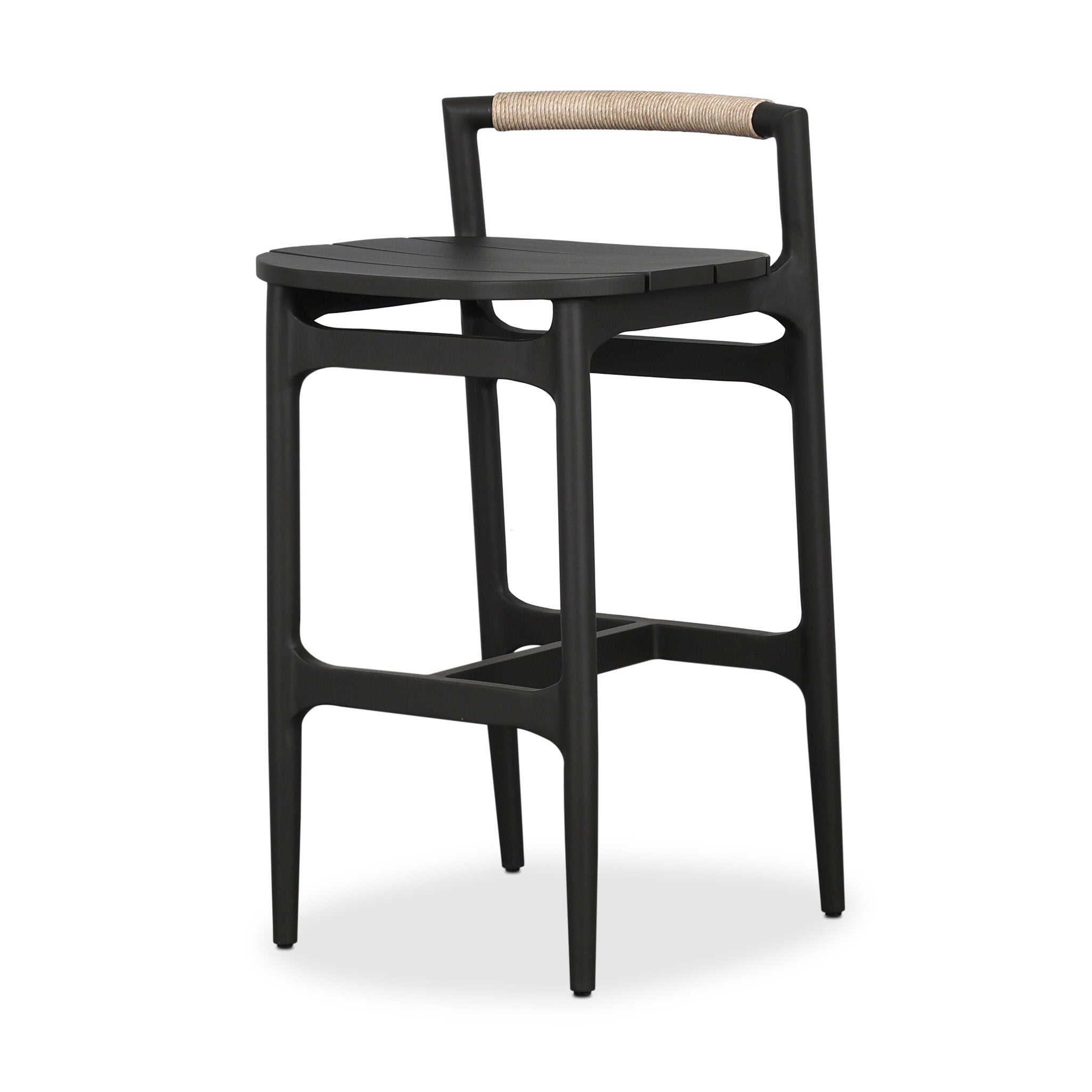 Baden Outdoor Metal Bar Stool - Vintage White