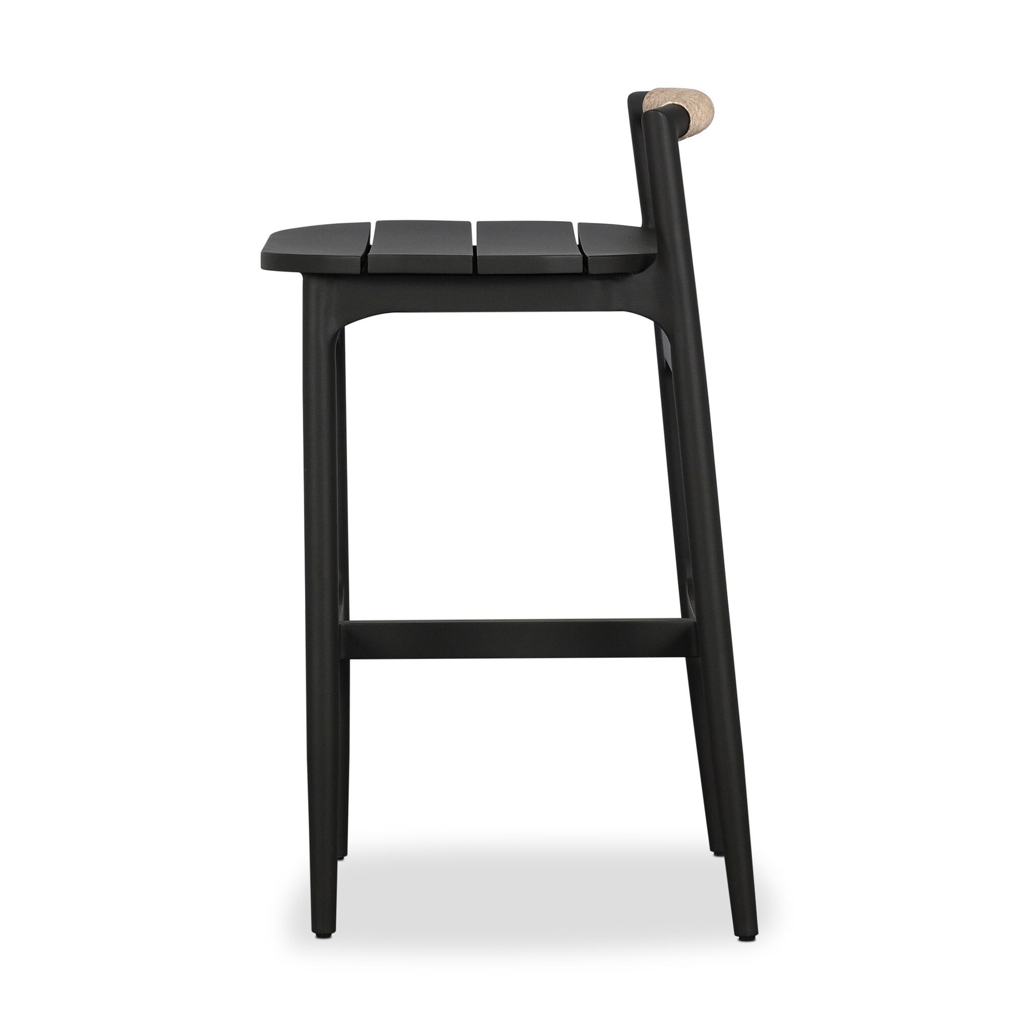 Baden Outdoor Metal Bar Stool - Vintage White