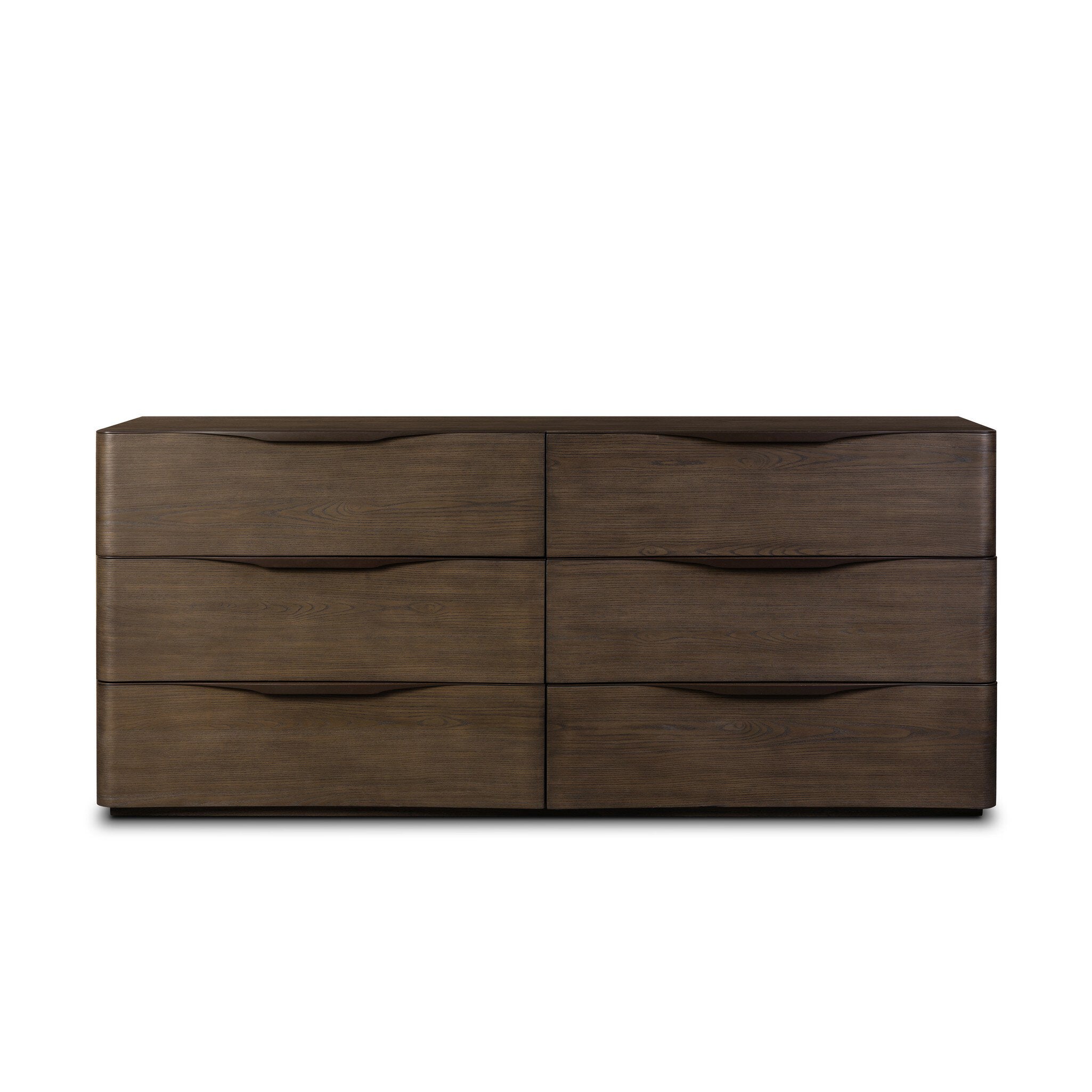 Amiro 6 Drawer Dresser - Tumble Brown Ash Veneer