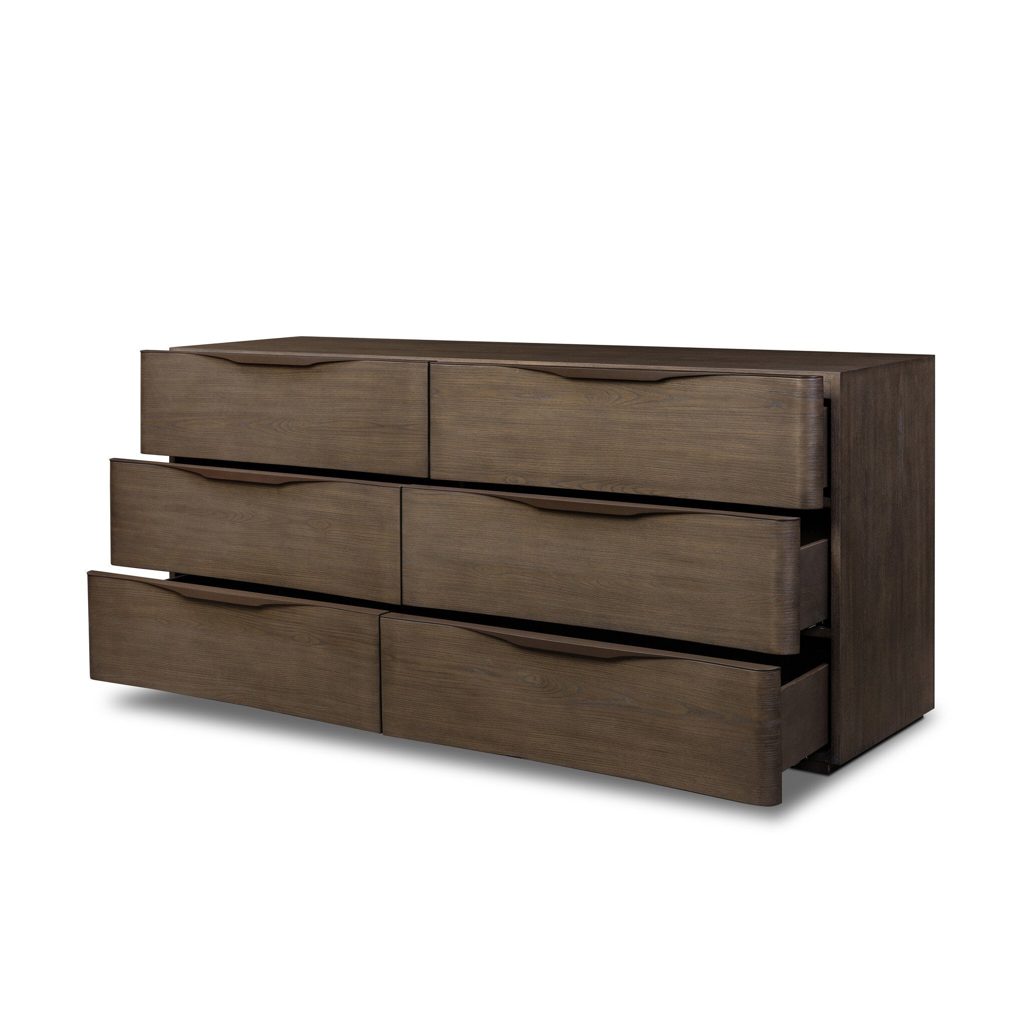 Amiro 6 Drawer Dresser - Tumble Brown Ash Veneer
