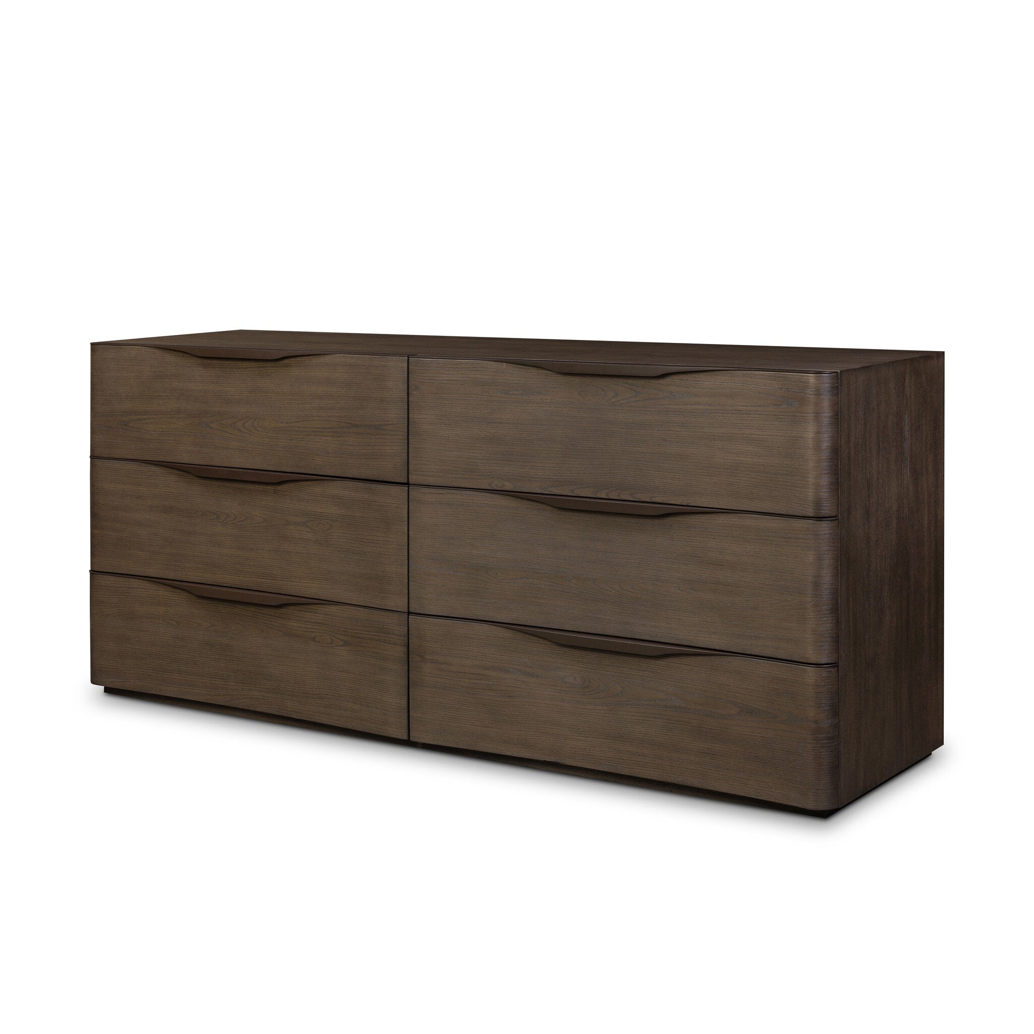 Amiro 6 Drawer Dresser - Tumble Brown Ash Veneer