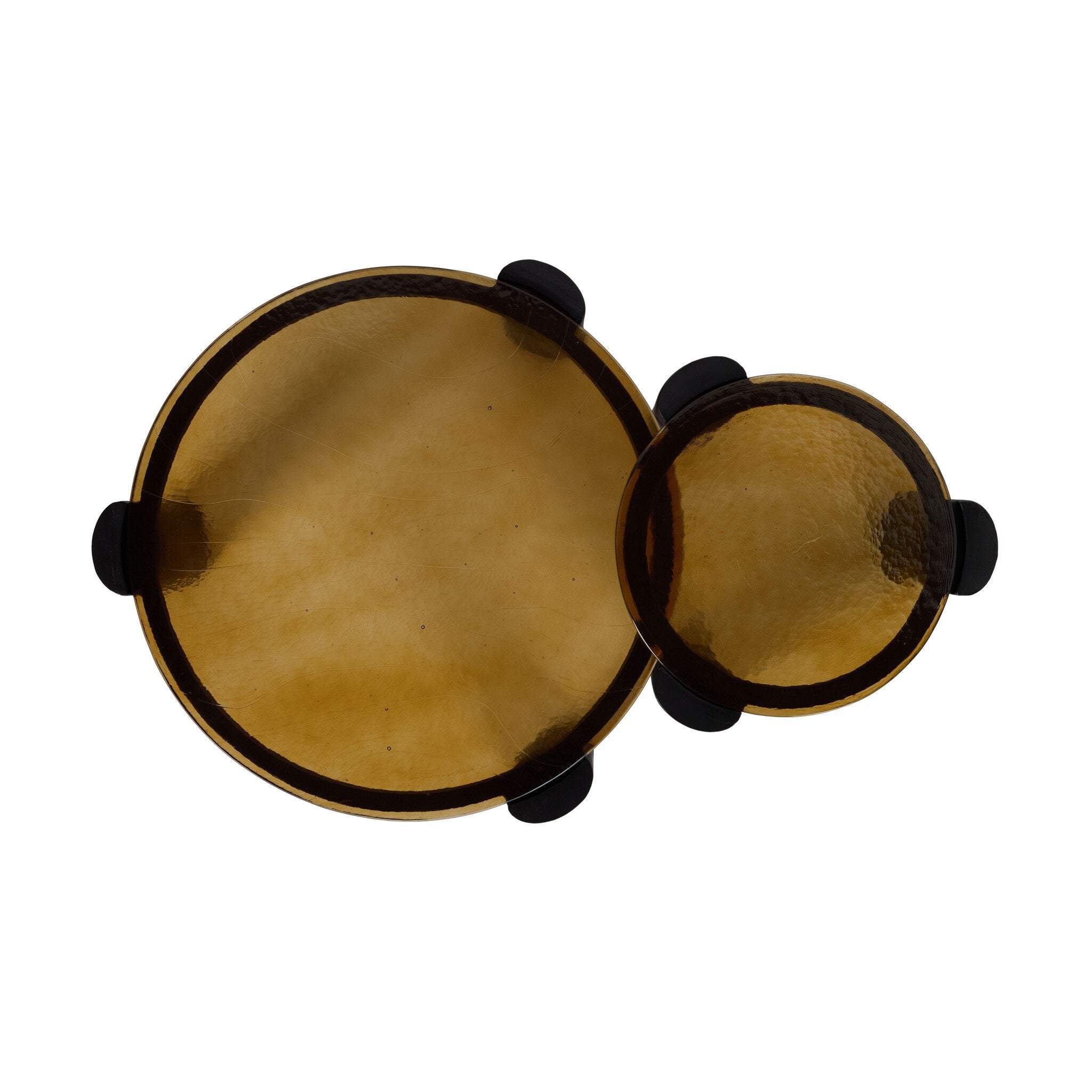 Rover Nesting Table - Amber Cast Glass
