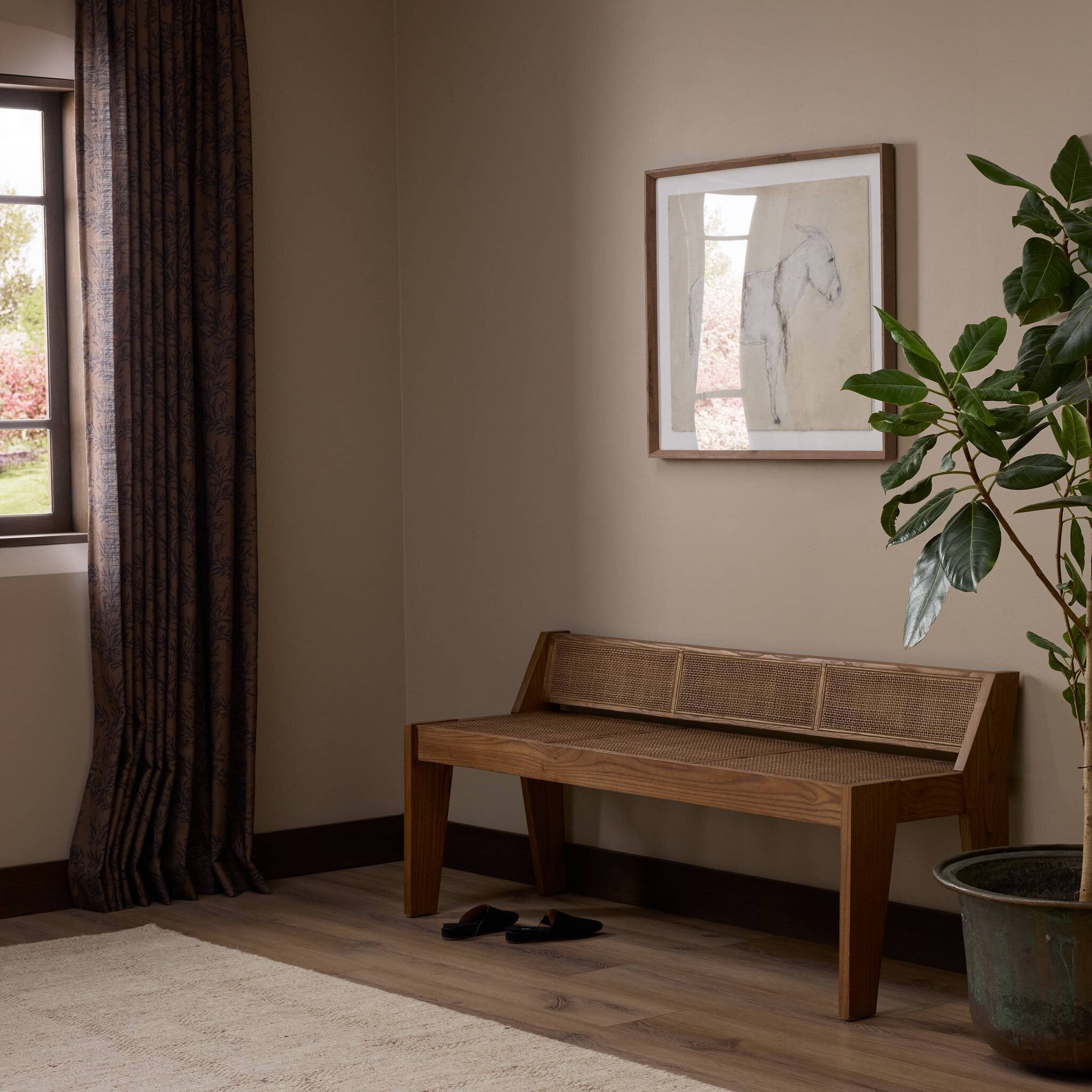 Lutz Accent Bench - Toasted Sungkai