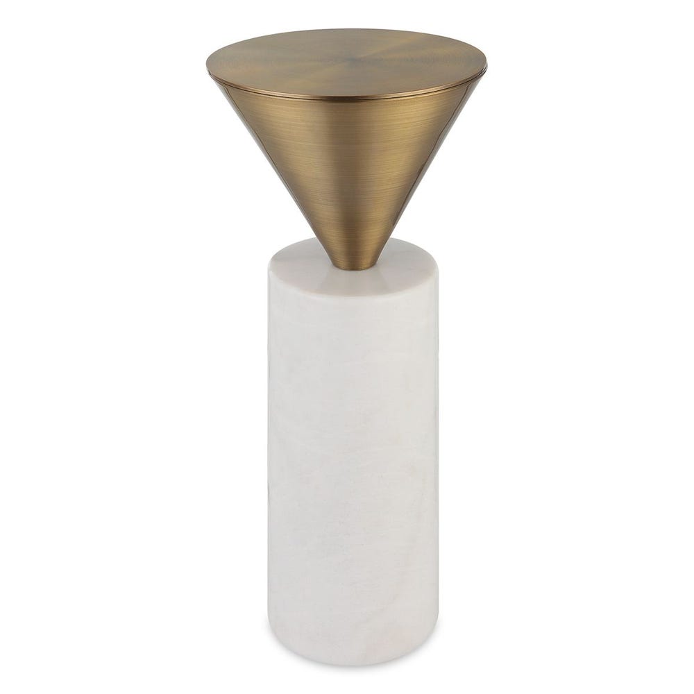 Uttermost Top Hat Brass Drink Table