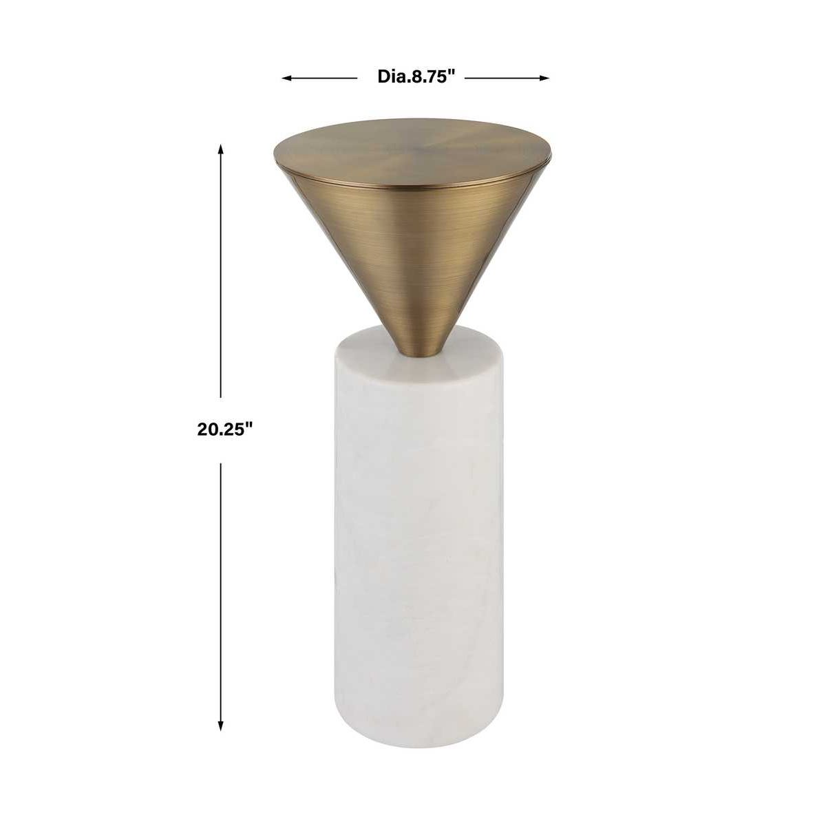Uttermost Top Hat Brass Drink Table