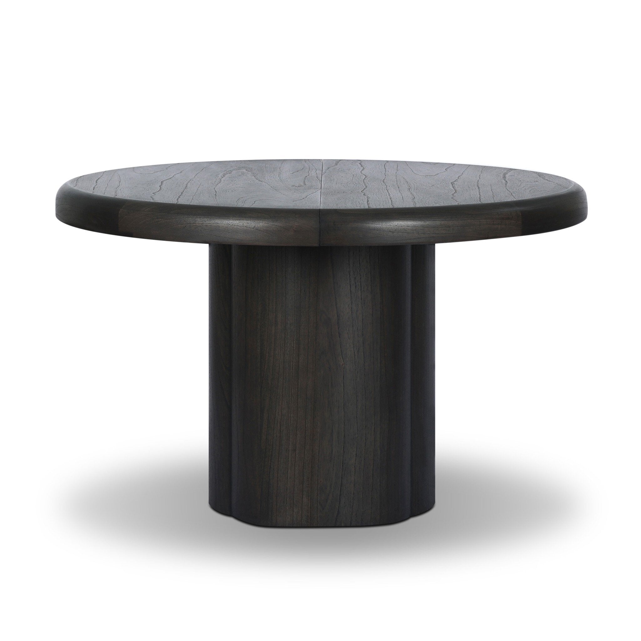 Pemble Extension Dining Table - Smoked Black Mindi Veneer