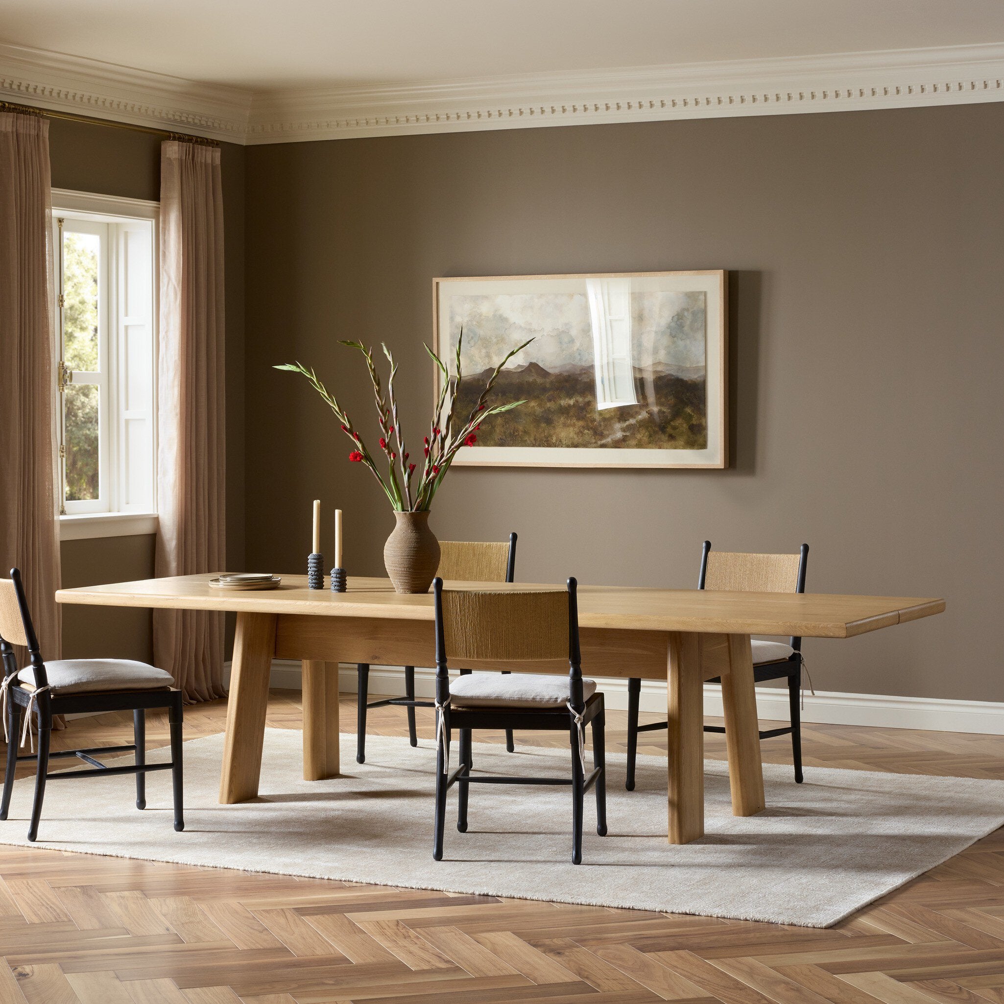 Jameson Grand Dining Table - Blonde Oak Veneer
