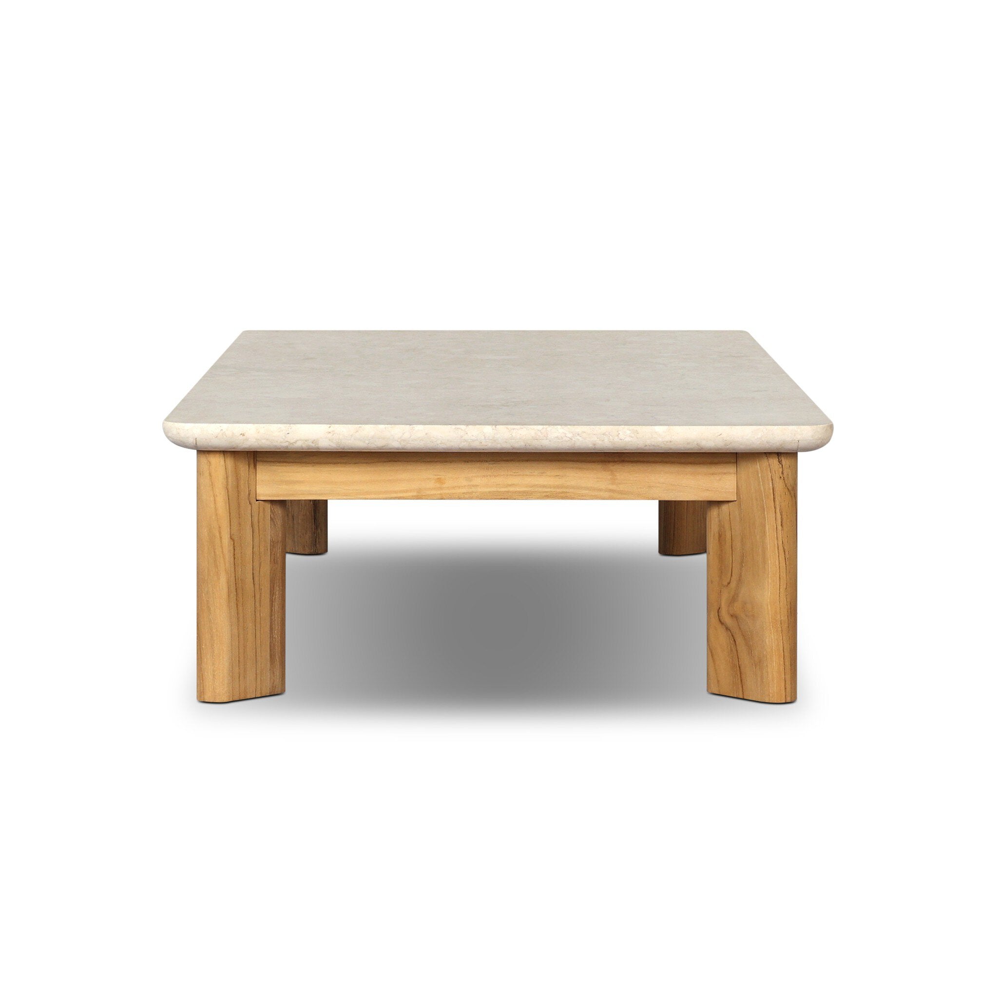 Sterling Outdoor Stone Coffee Table - Beige Fossil Travertine