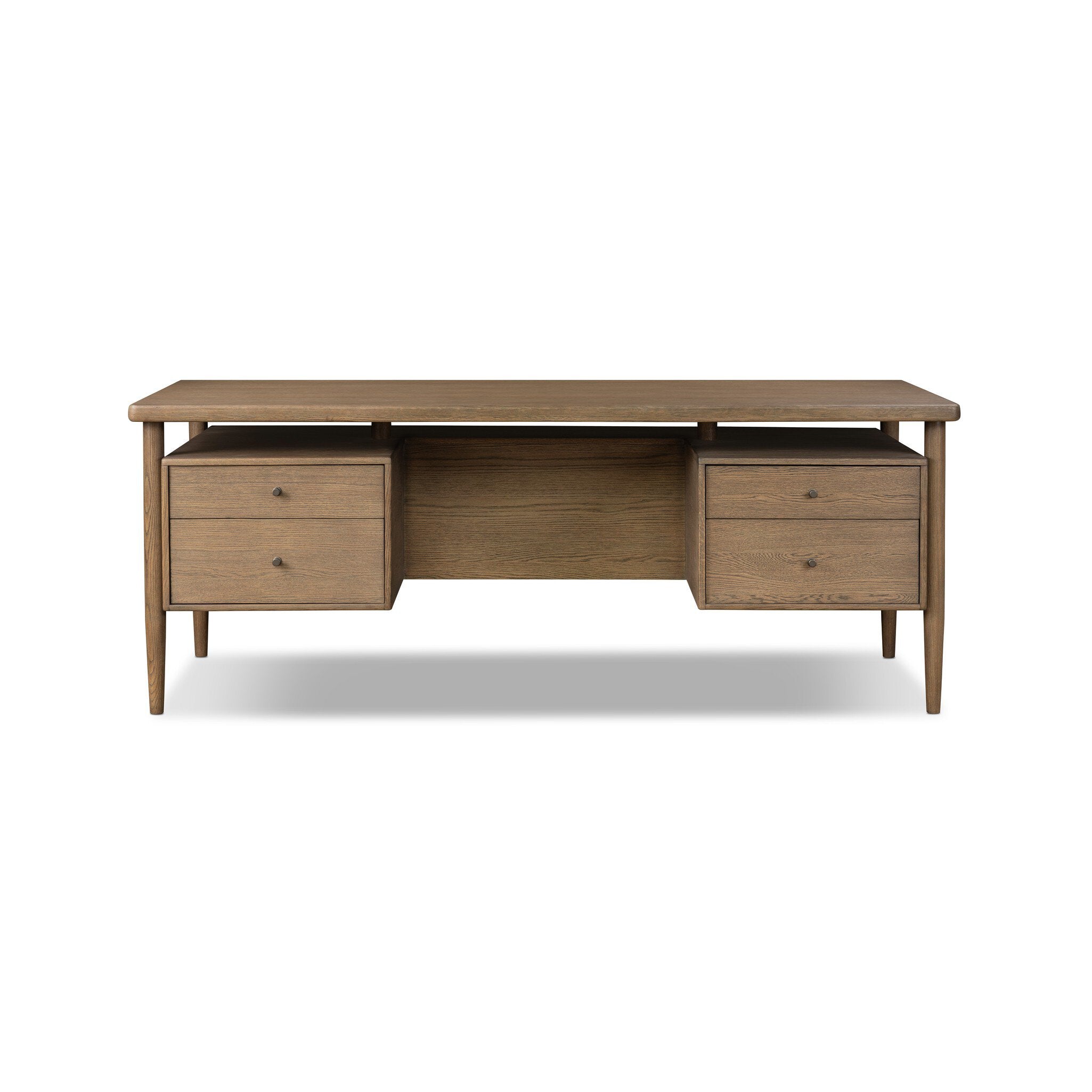 Archer Desk - Toasted Brown Oak Veneer