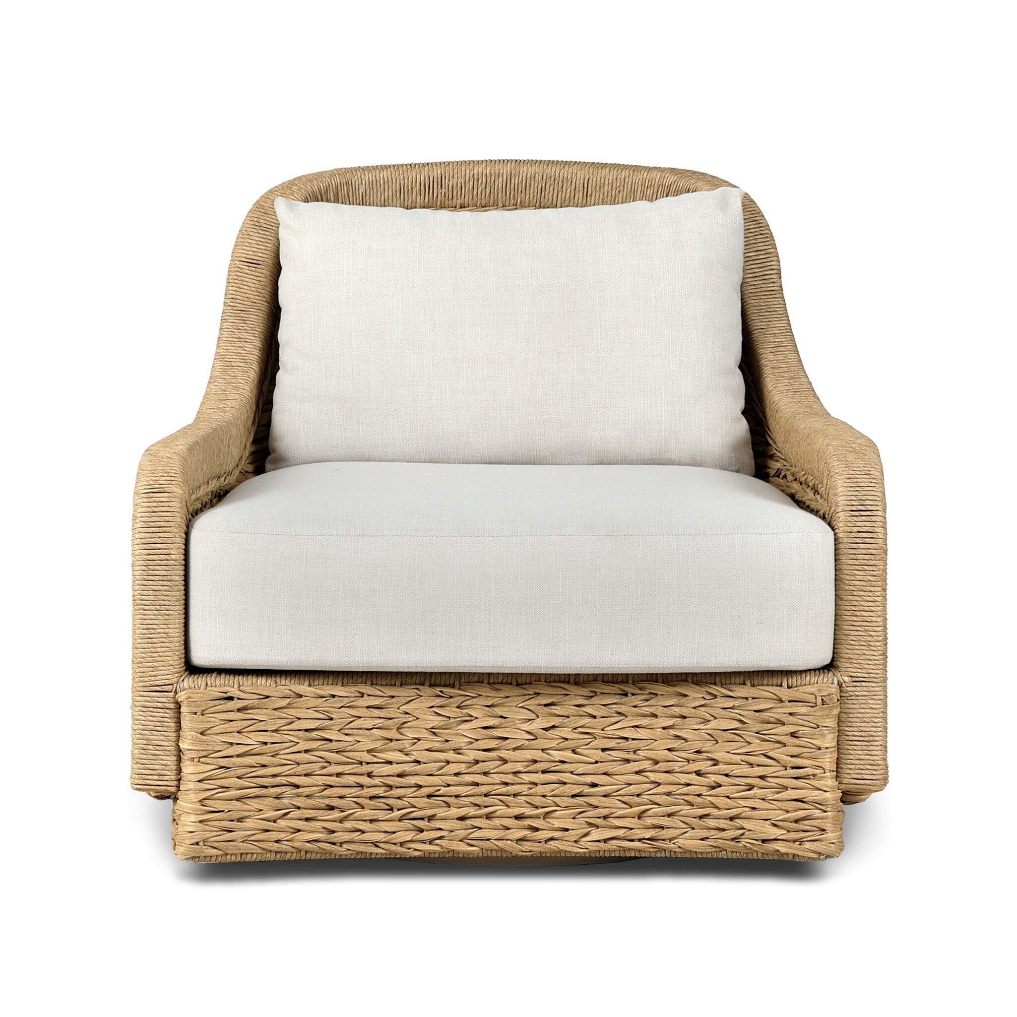 Bellage Outdoor Swivel Chair - Vergo Cream