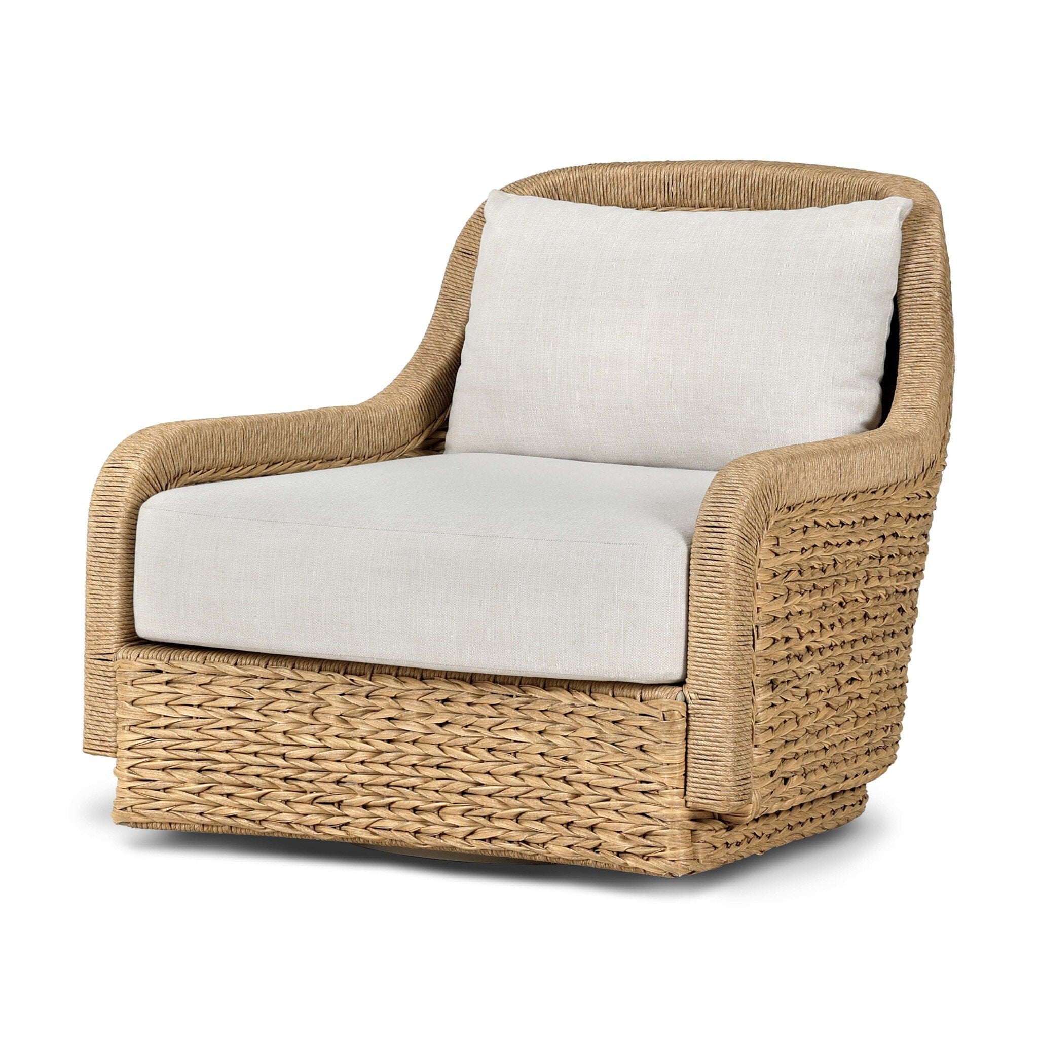 Bellage Outdoor Swivel Chair - Vergo Cream