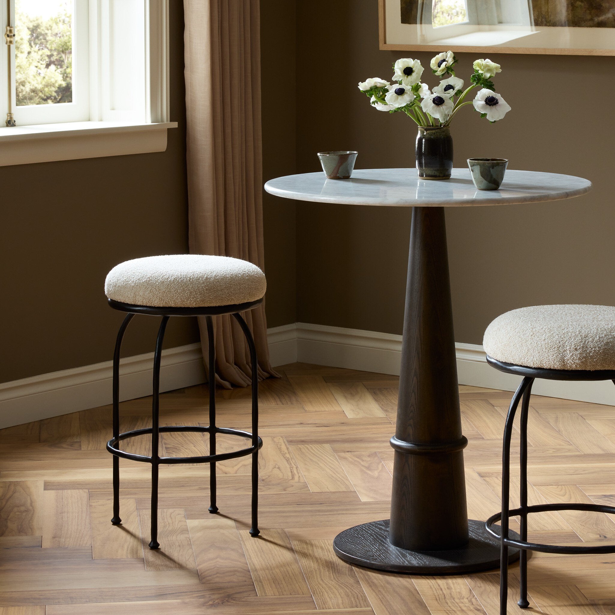Larisa Swivel Bar + Counter Stool - Yuma Cream