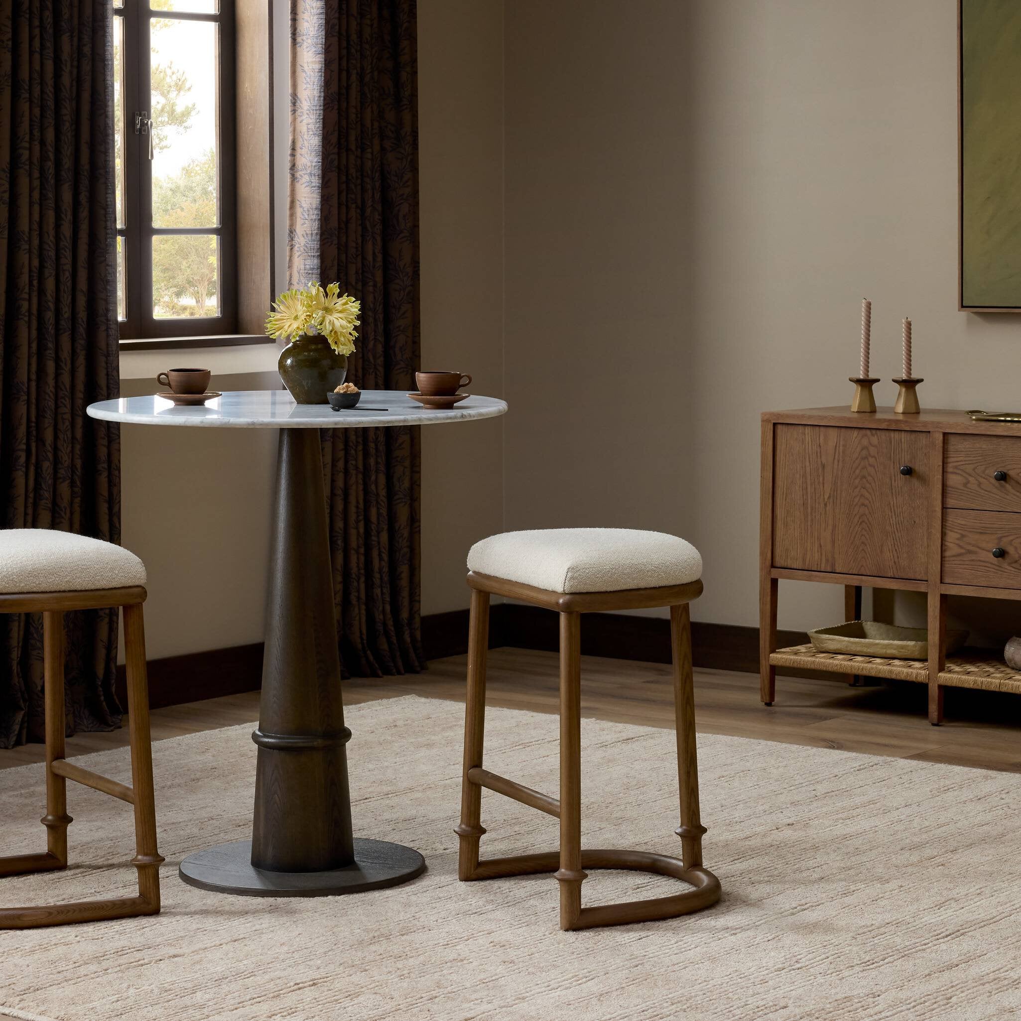 Royce Backless Stool - Charter Oatmeal