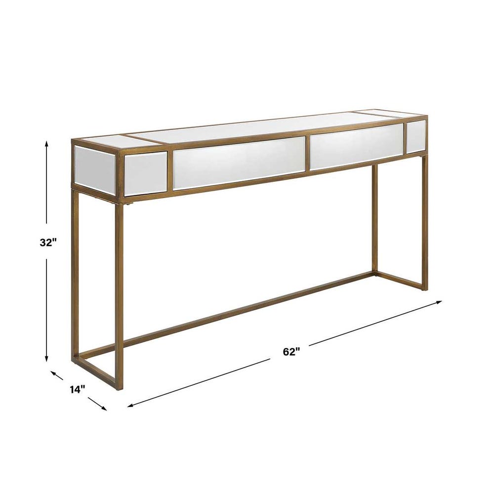 Uttermost Reflect Mirrored Console Table