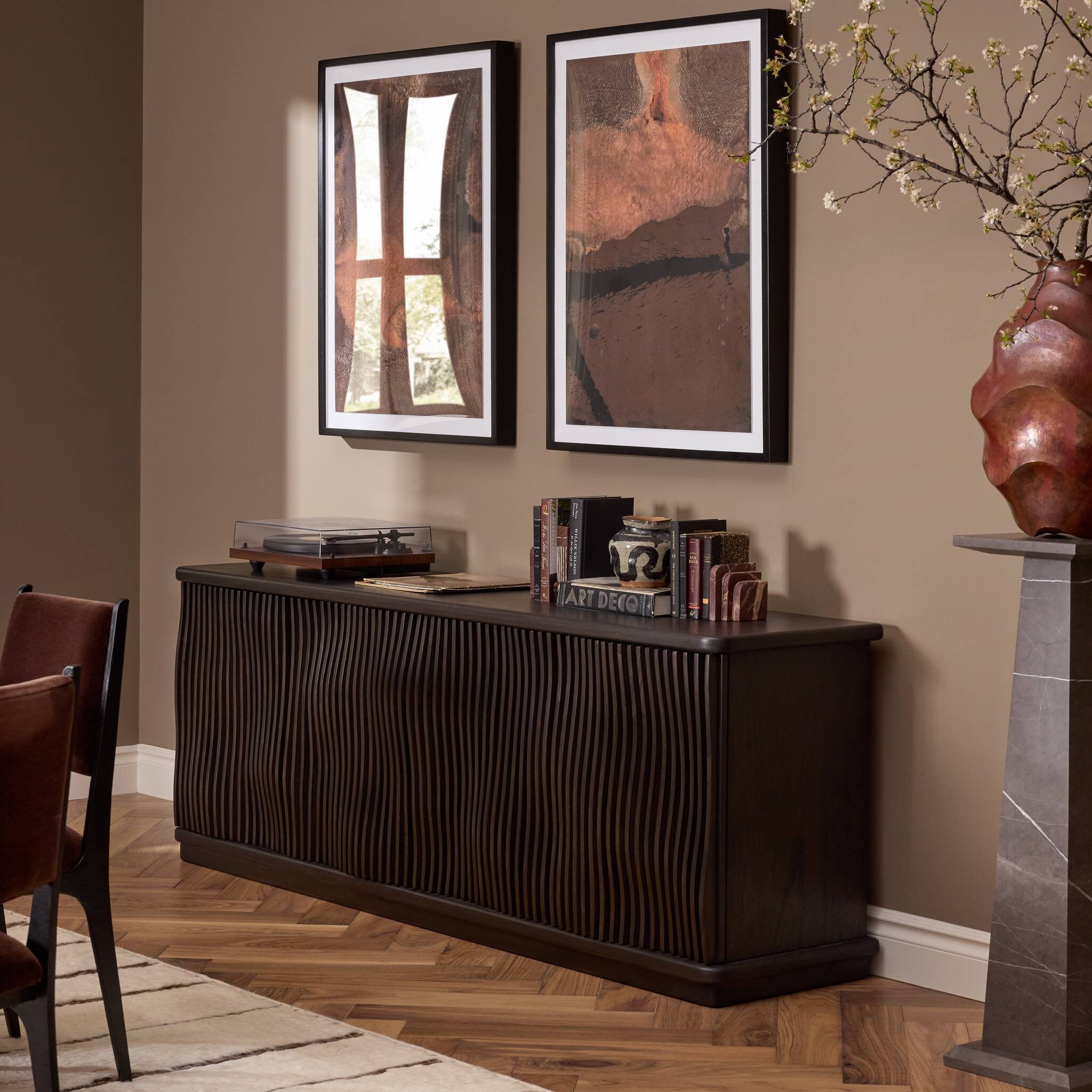 Tasman Sideboard - Smoked Black Mindi Veneer