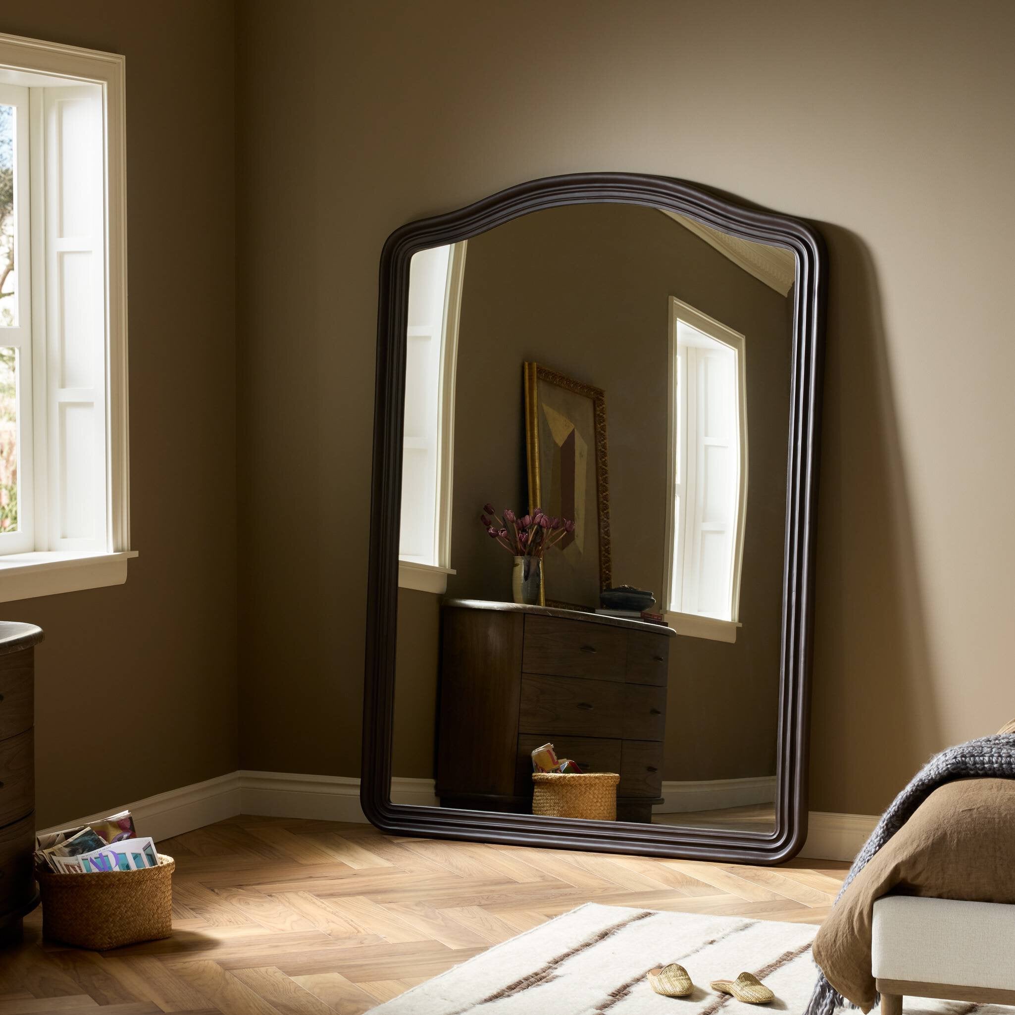 Maslin Floor Mirror - Rustic Aluminum
