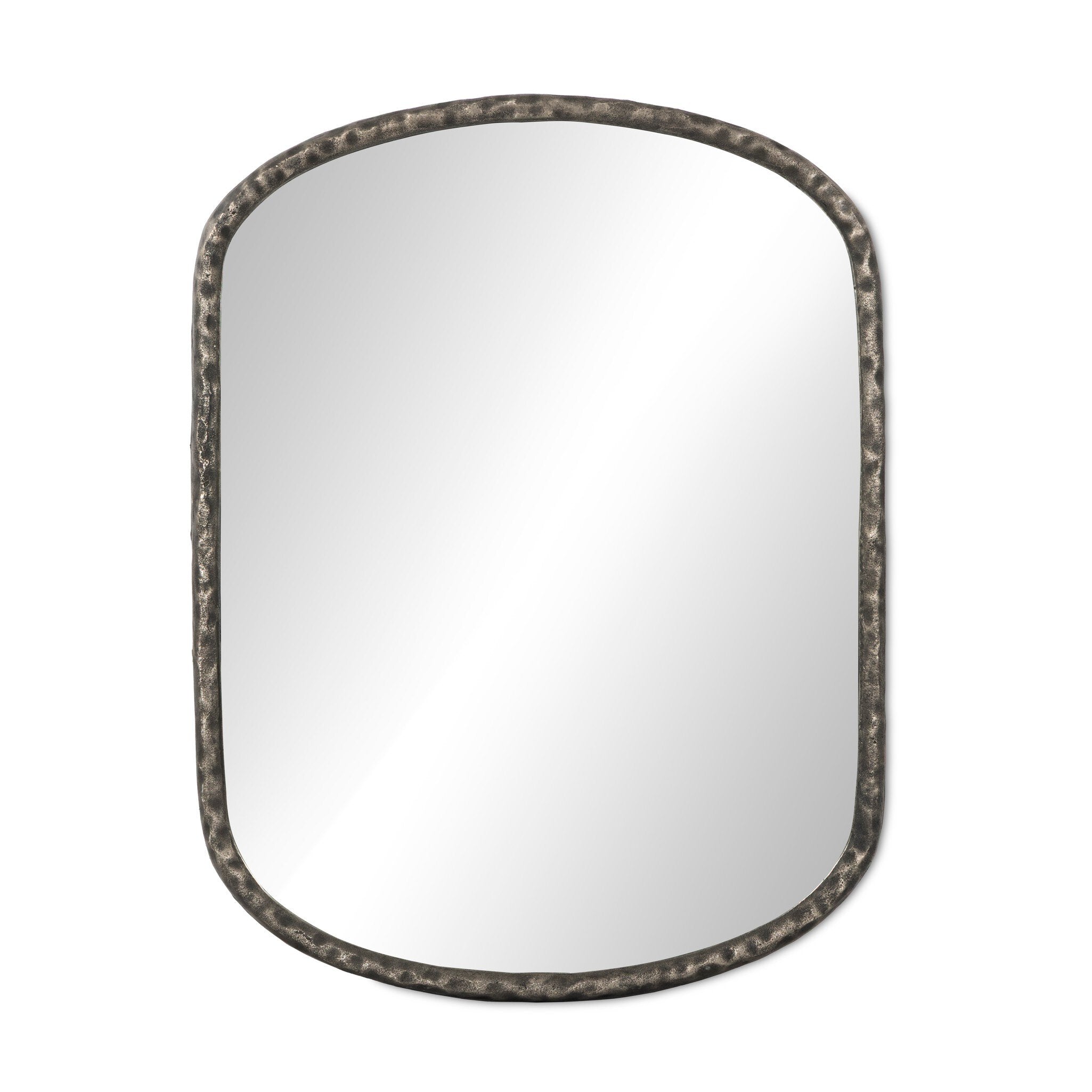 Gabriel Wall Mirror - Hammered Aluminum