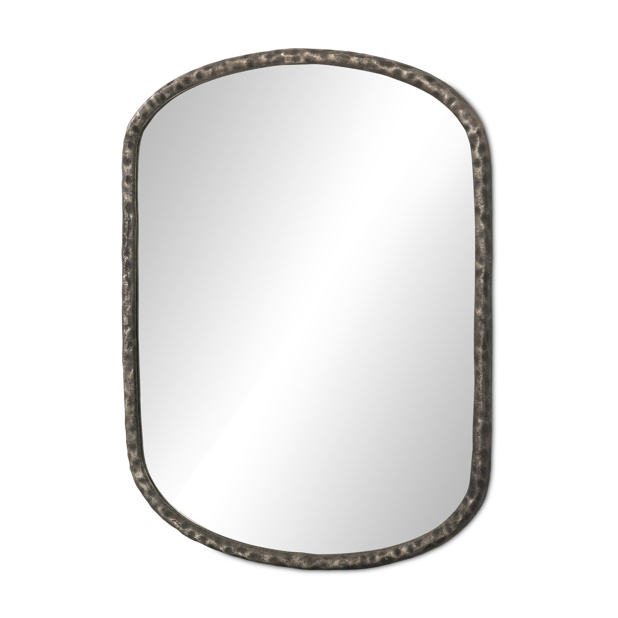 Gabriel Wall Mirror - Hammered Aluminum