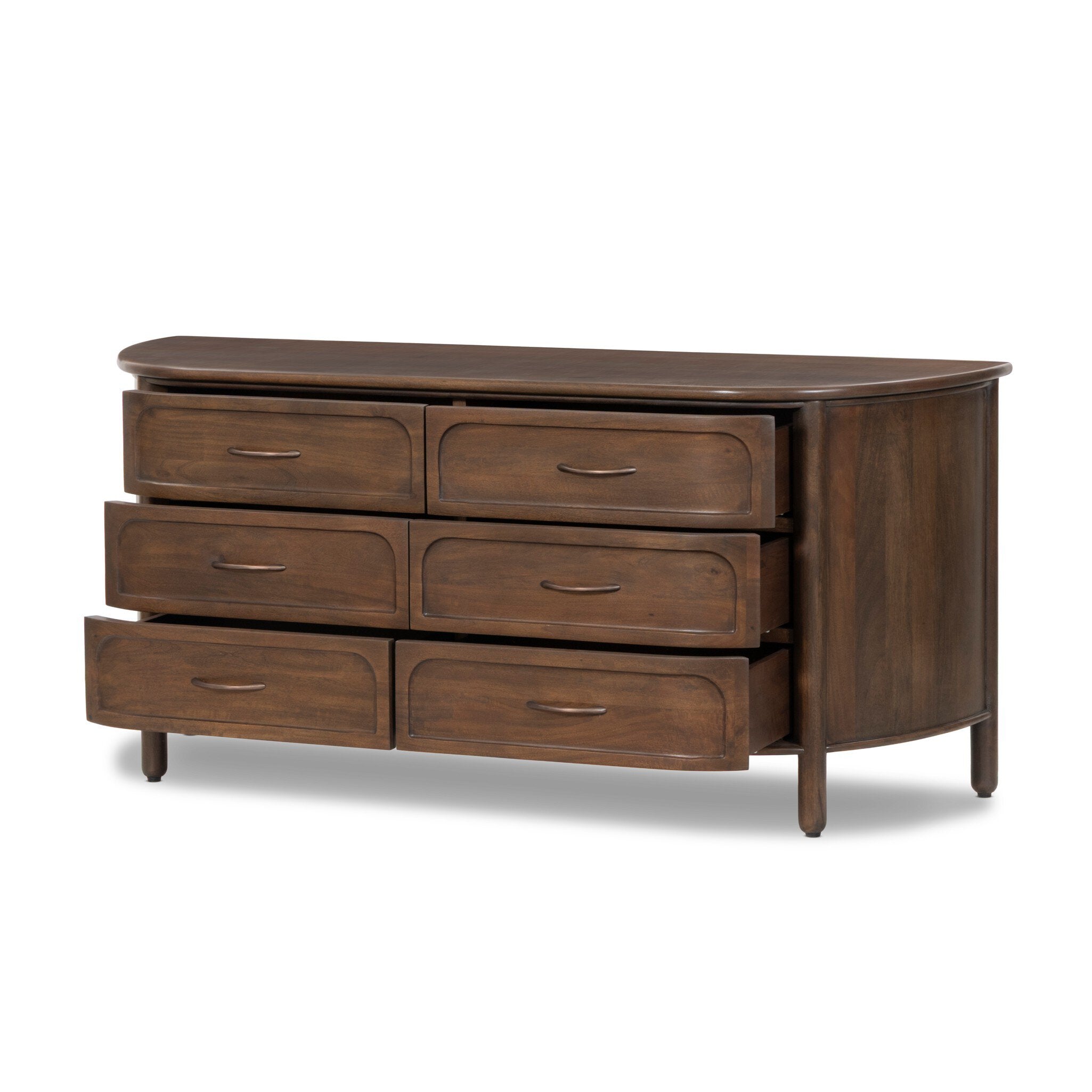 Divion 6 Drawer Dresser - Warm Brown Mango