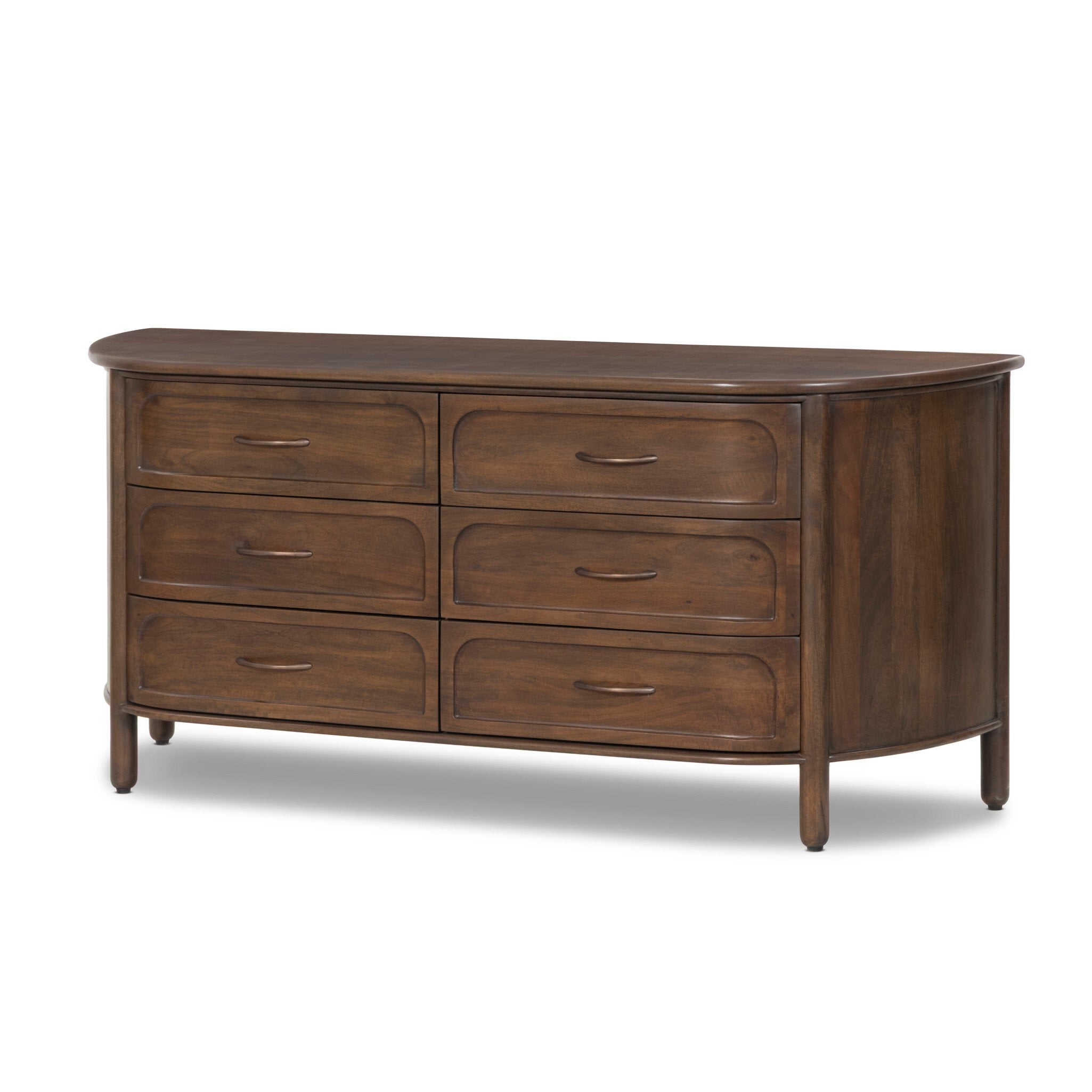 Divion 6 Drawer Dresser - Warm Brown Mango