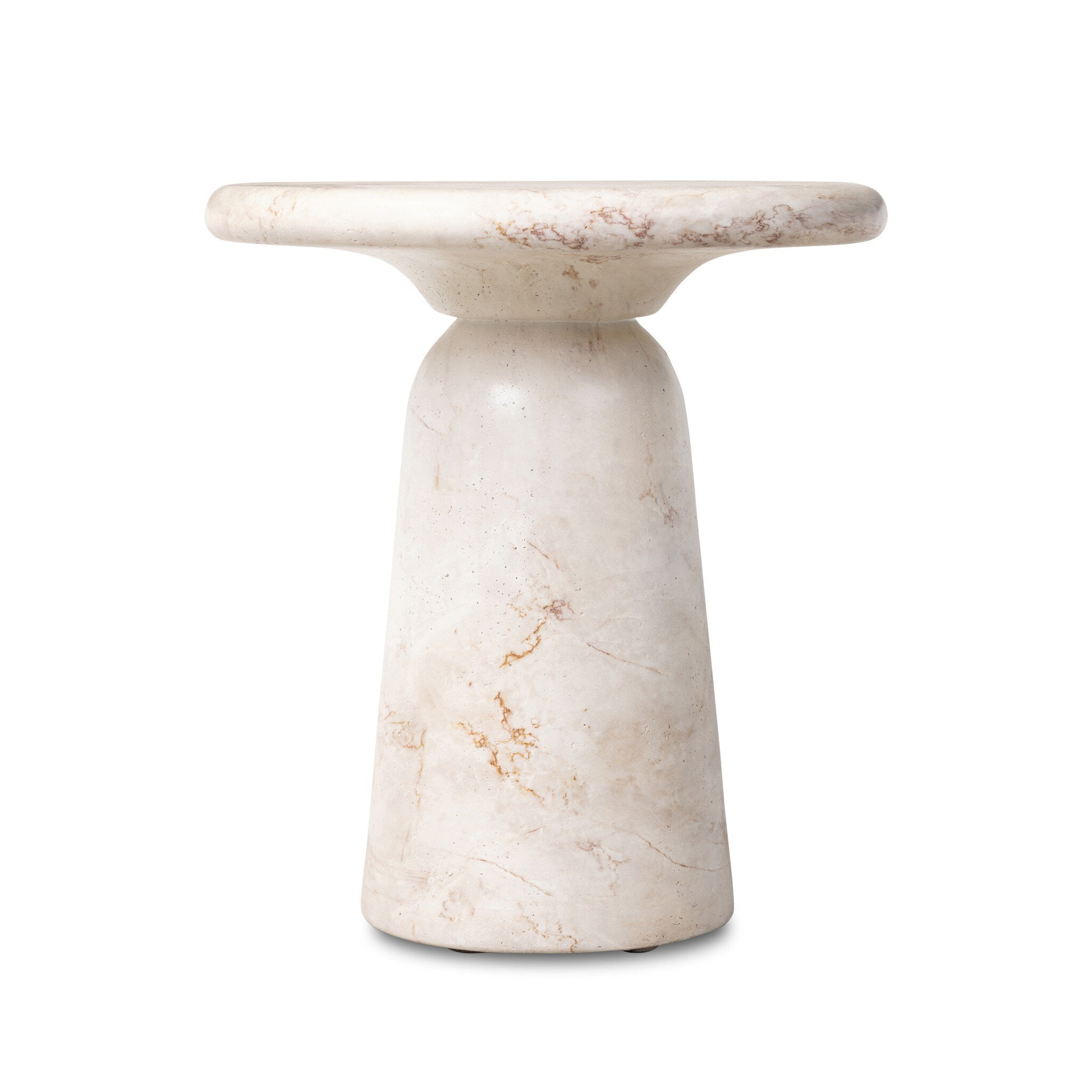 Cornelia Outdoor End Table - Natural Veined Concrete