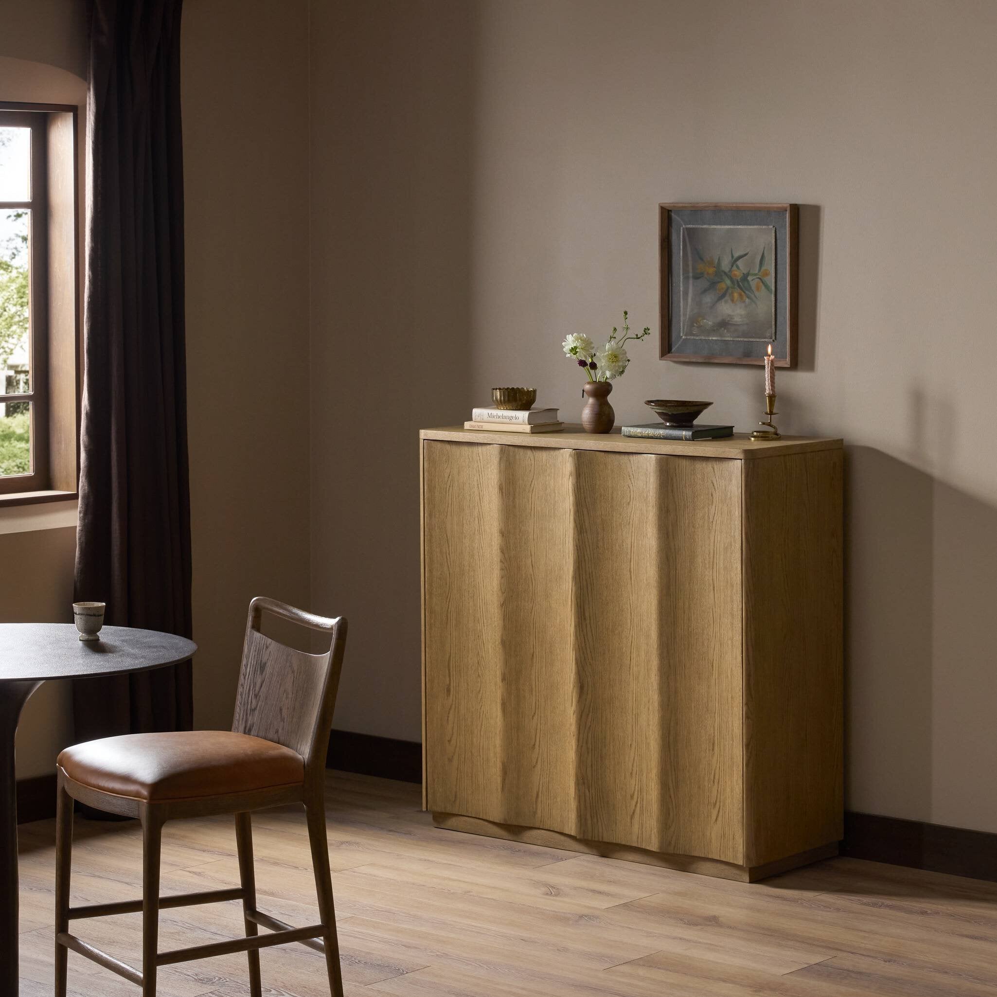 Brookhurst Small Cabinet - Drifted Oak Veneer