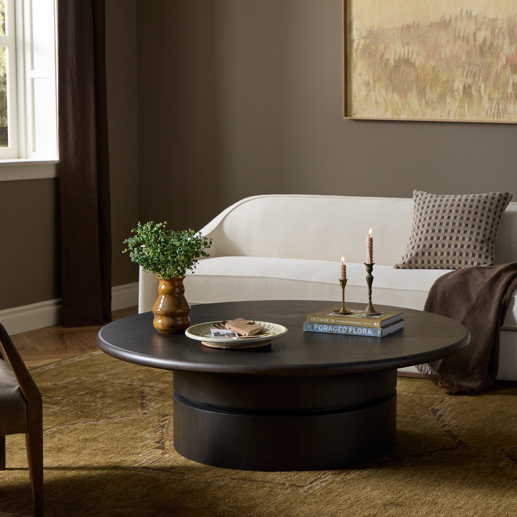 Fleur Coffee Table - Smoked Black Sungkai