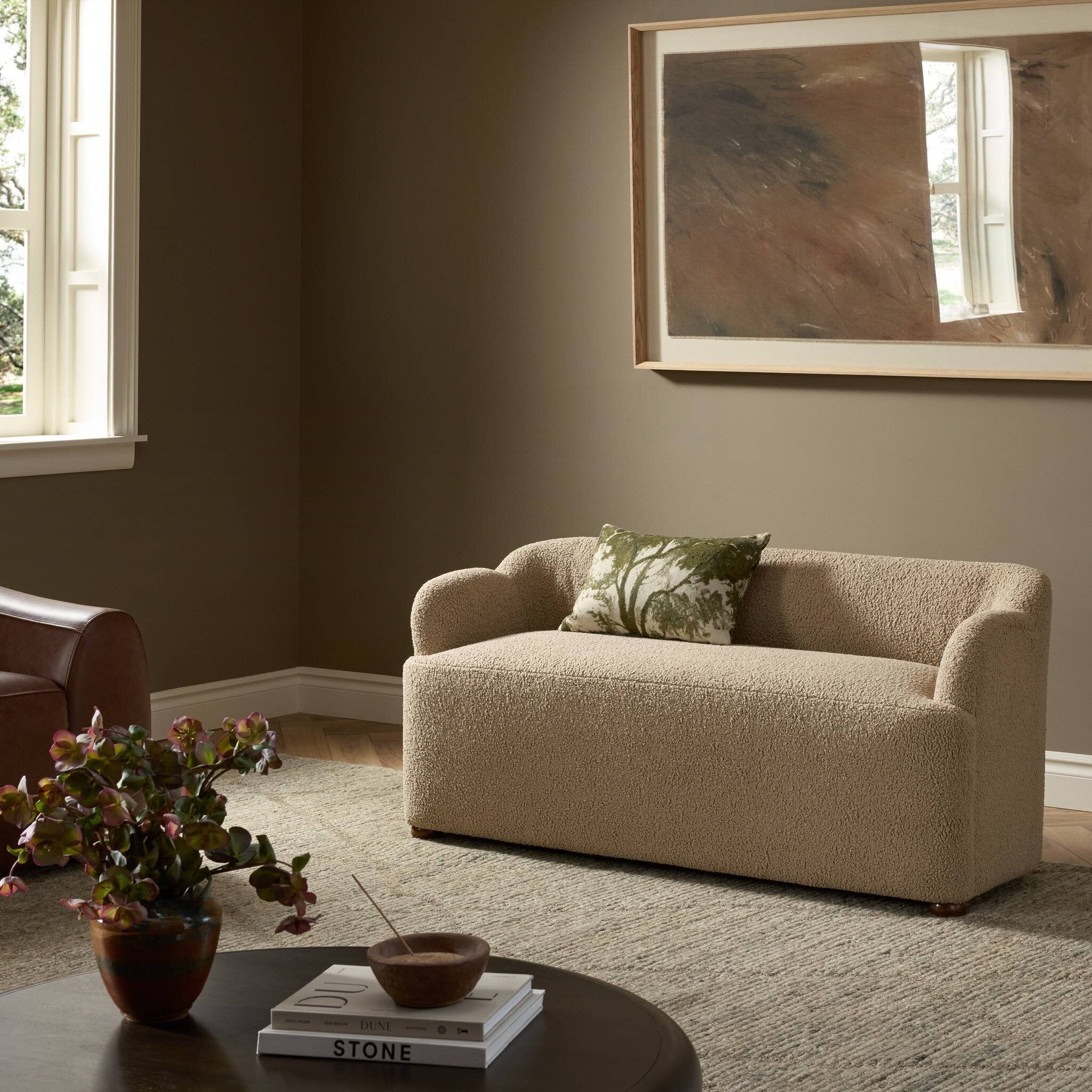 Kadon Accent Bench - Sheepskin Camel