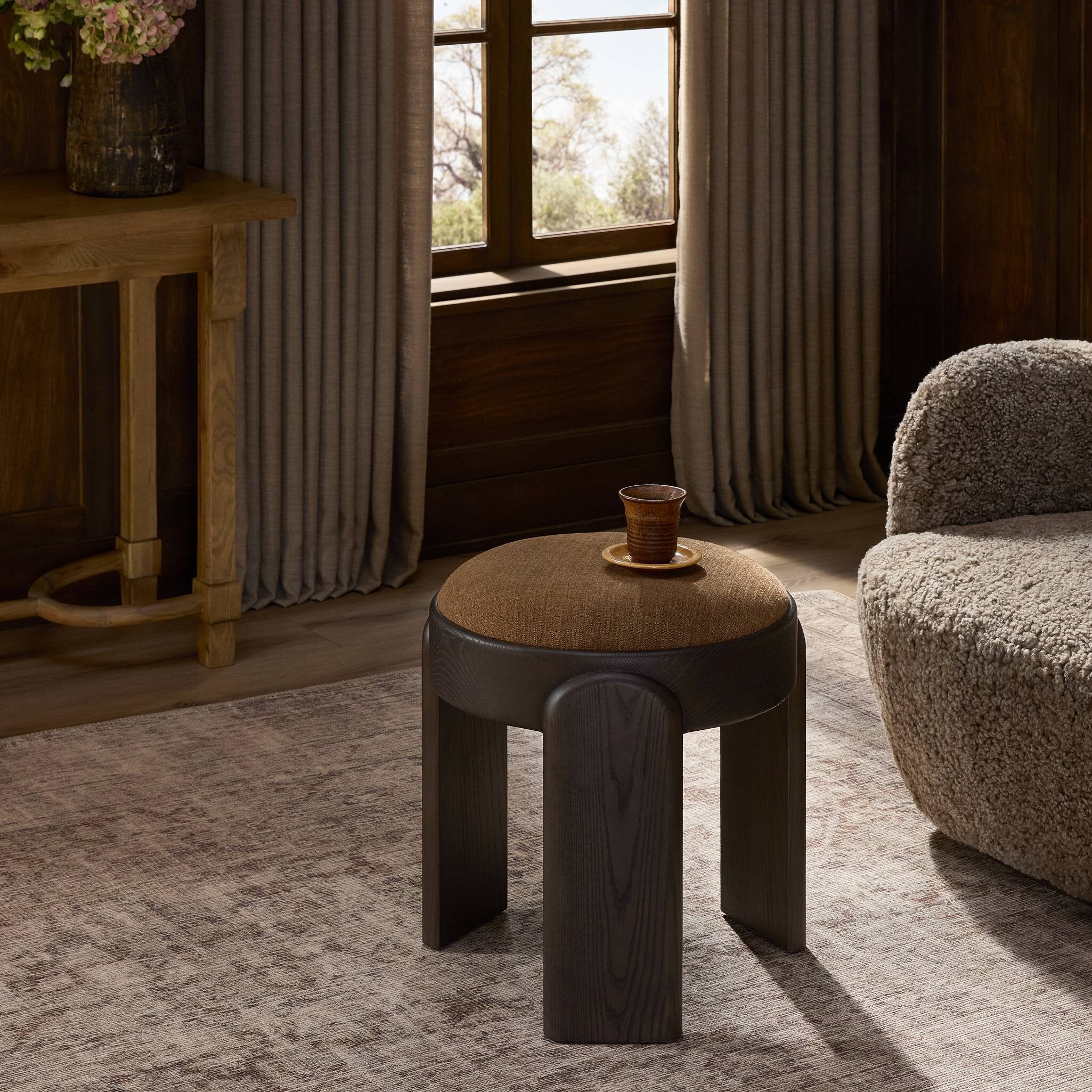 Hina Accent Stool - Laughlin Ochre