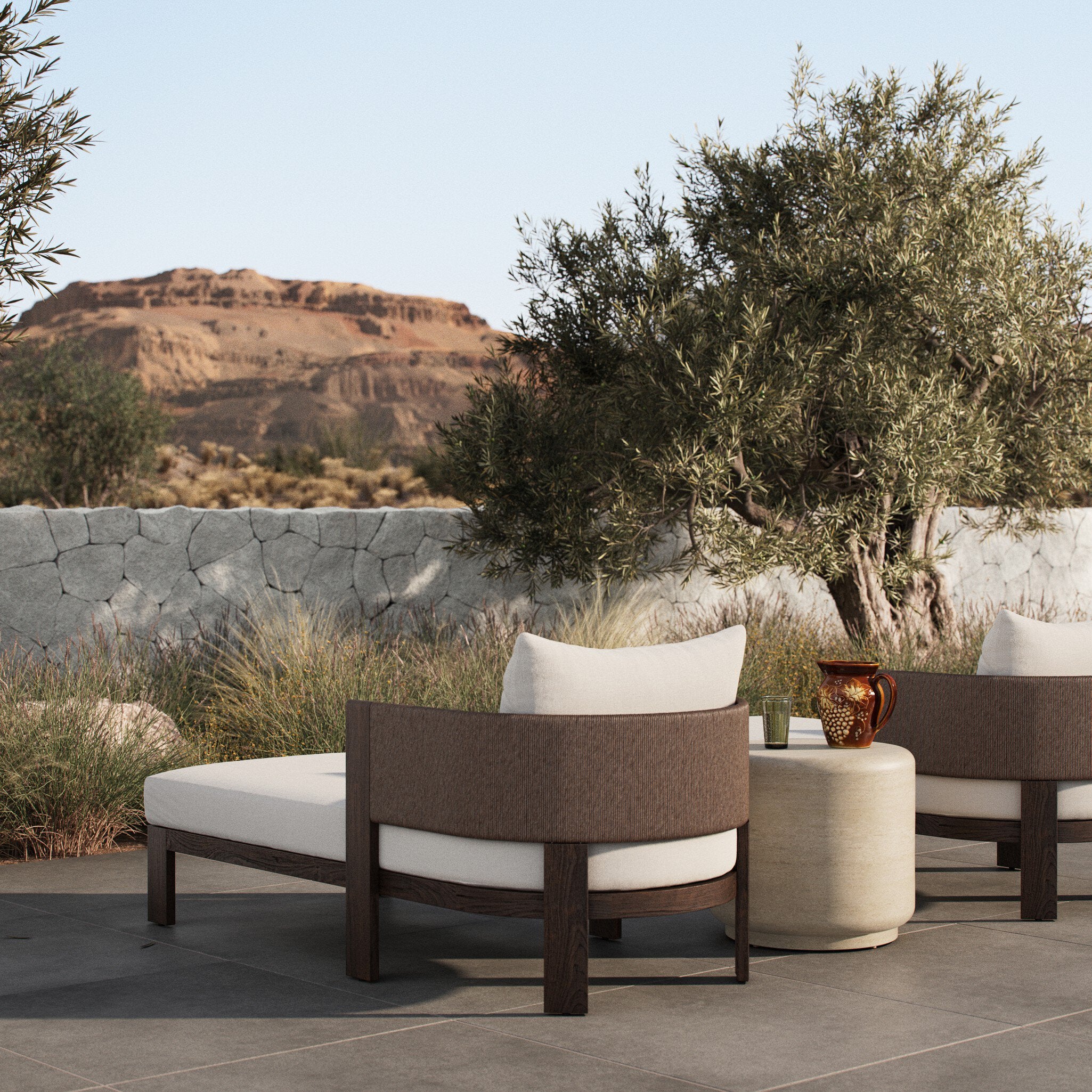 Delancy Outdoor Chaise - Arashi Salt