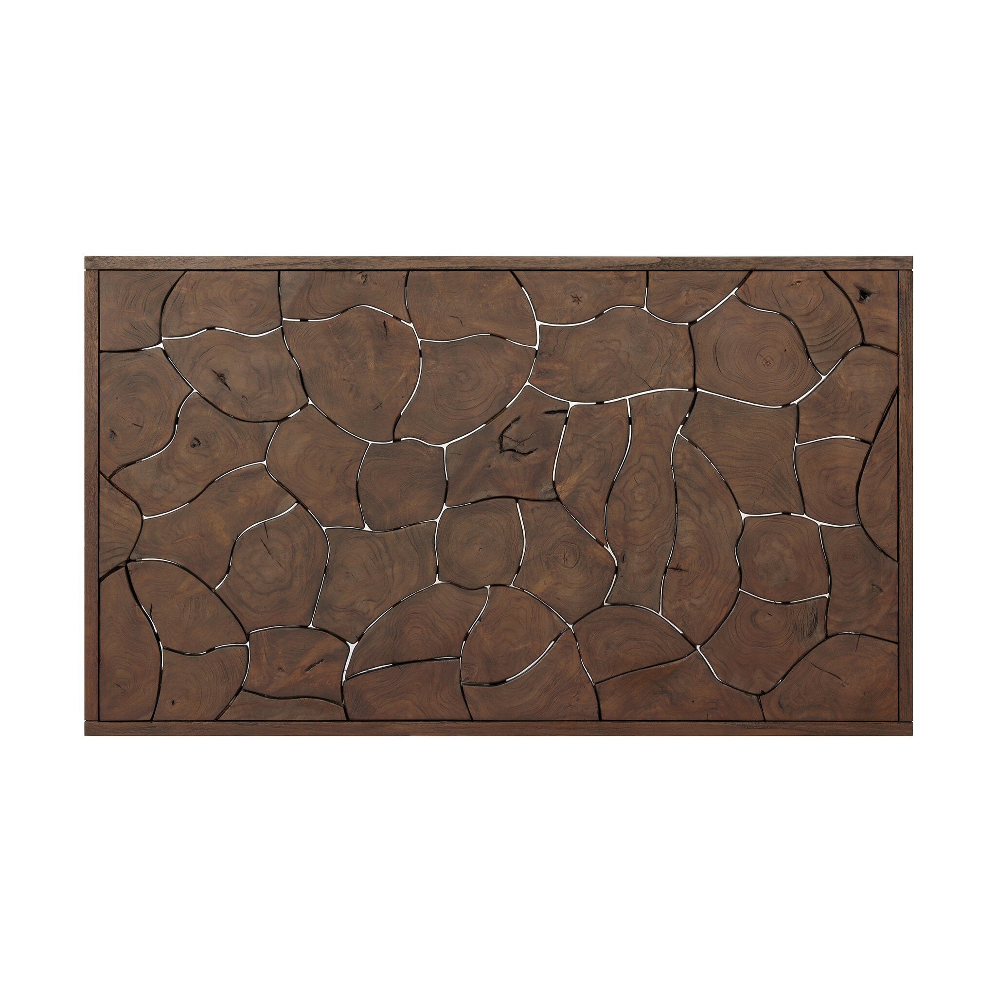 Ridge Outdoor Rectangular Coffee Table - Stained Saddle Brown