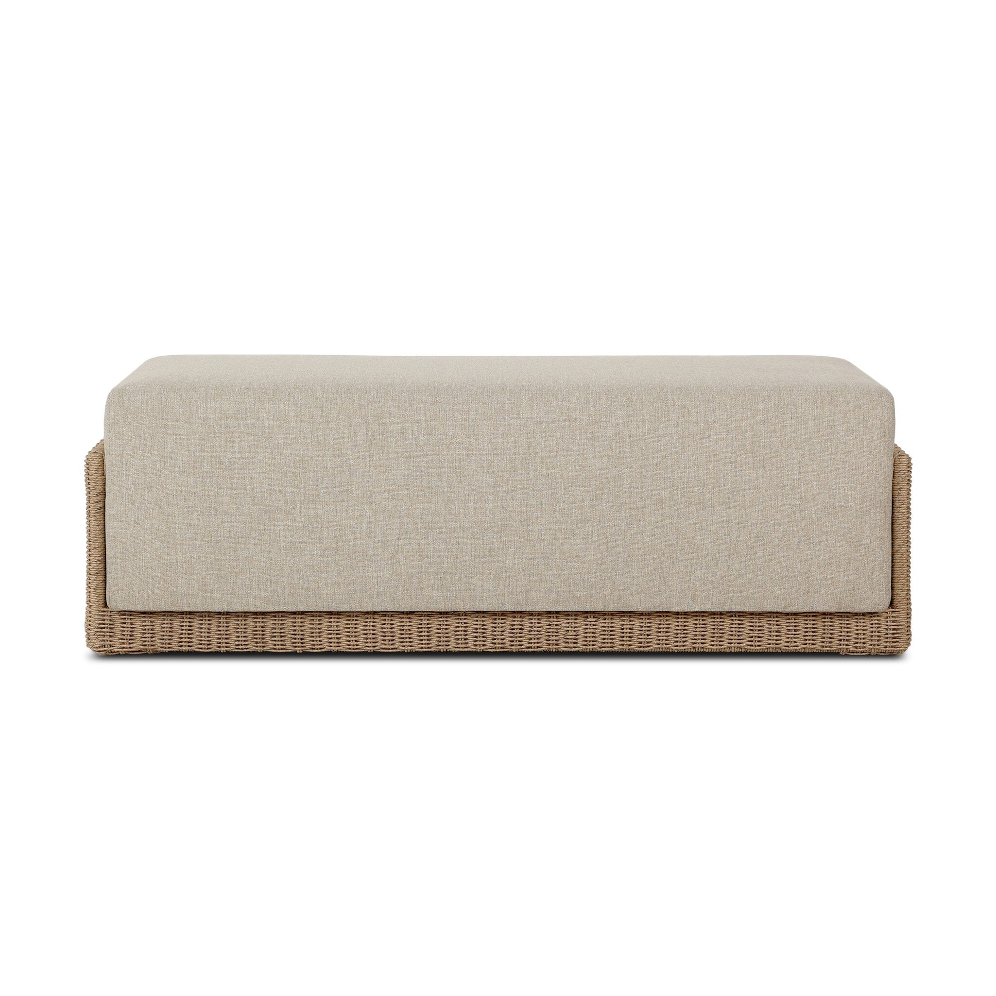Manning Outdoor Ottoman - Alessi Buff