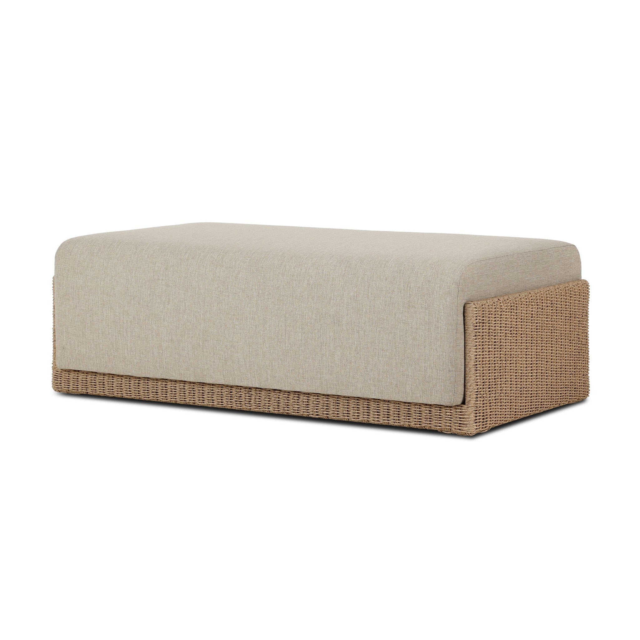 Manning Outdoor Ottoman - Alessi Buff