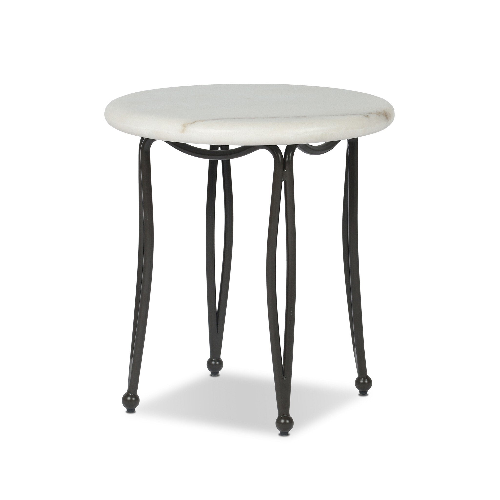 Idalia Outdoor End Table - White Marble