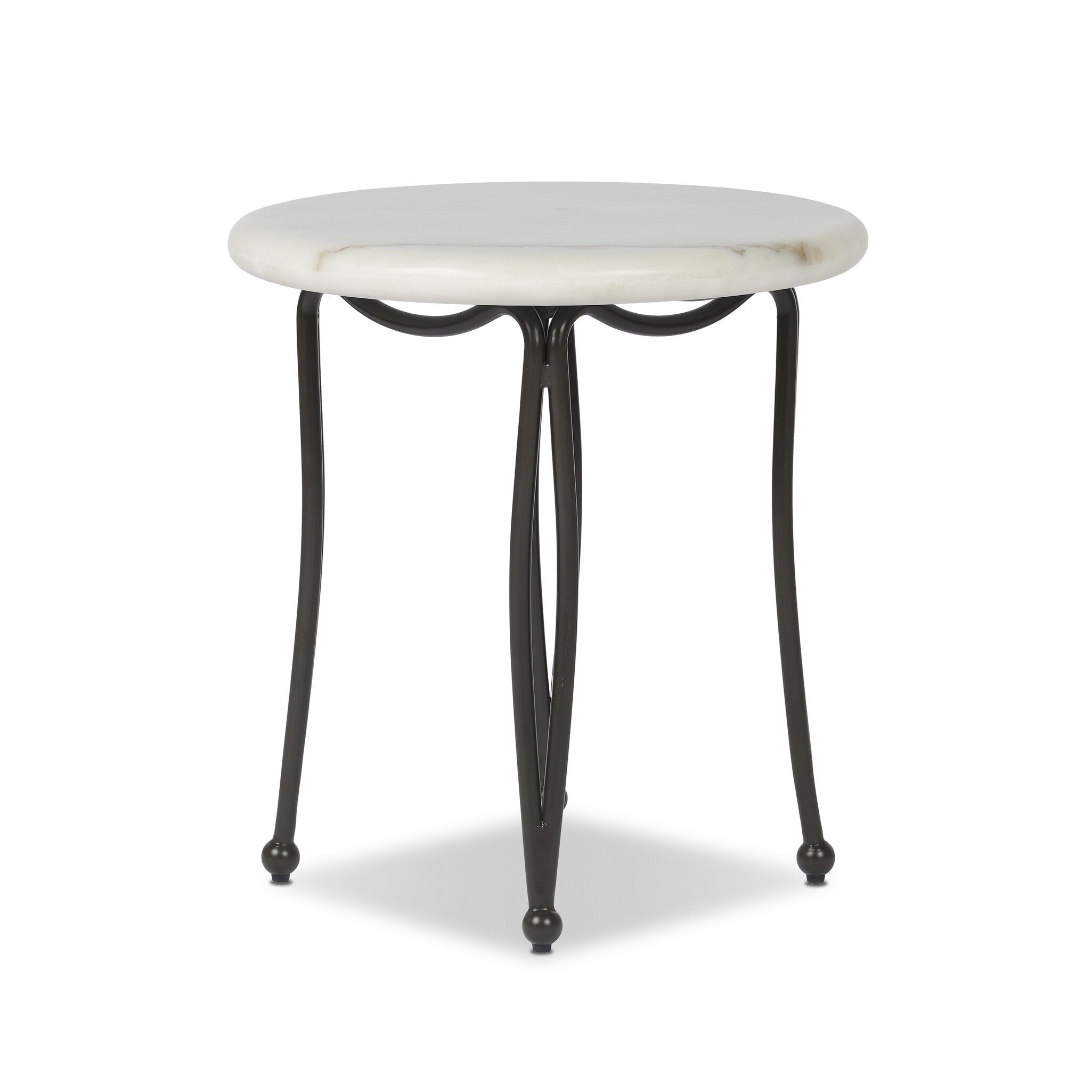 Idalia Outdoor End Table - White Marble