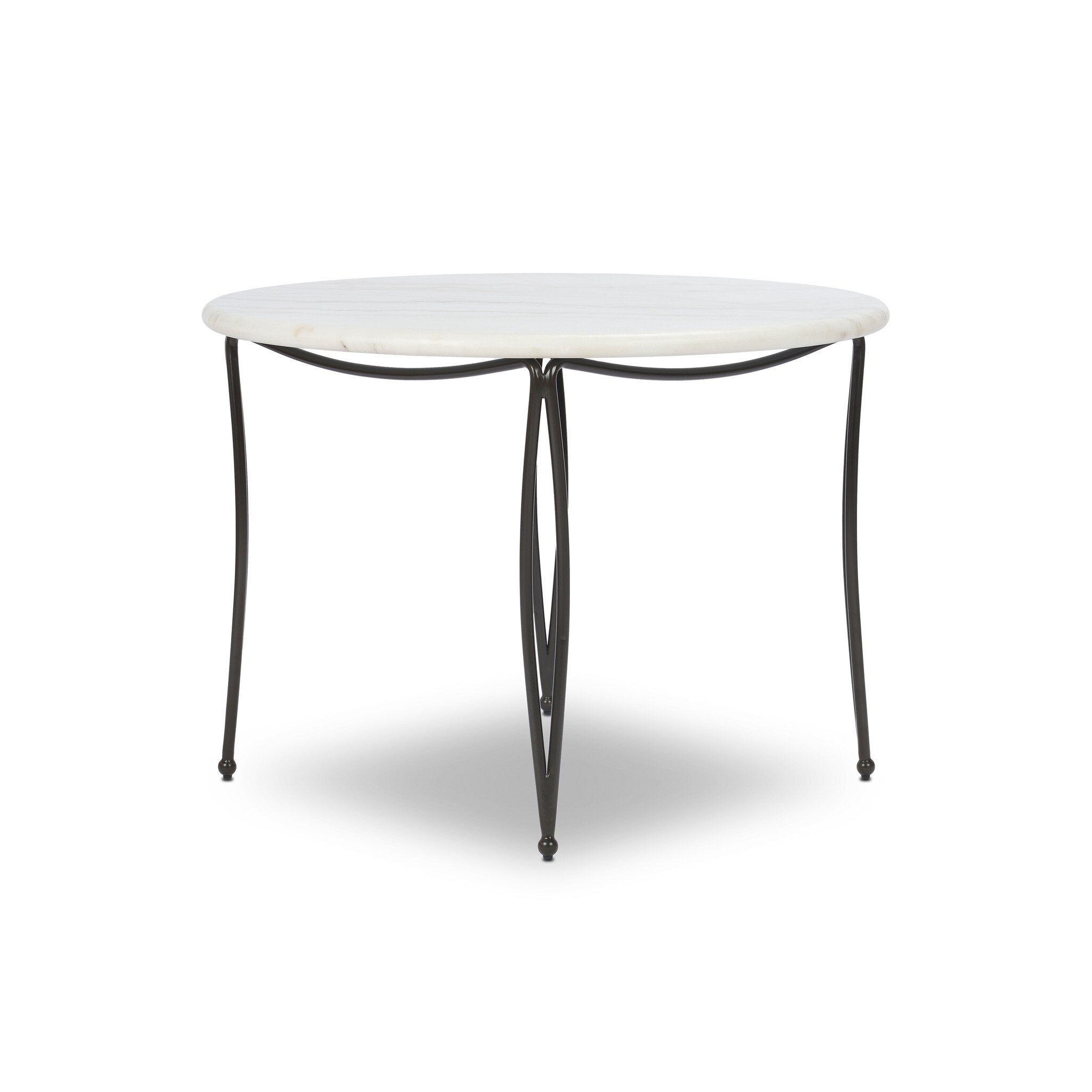 Idalia 42" Outdoor Dining Table - White Marble