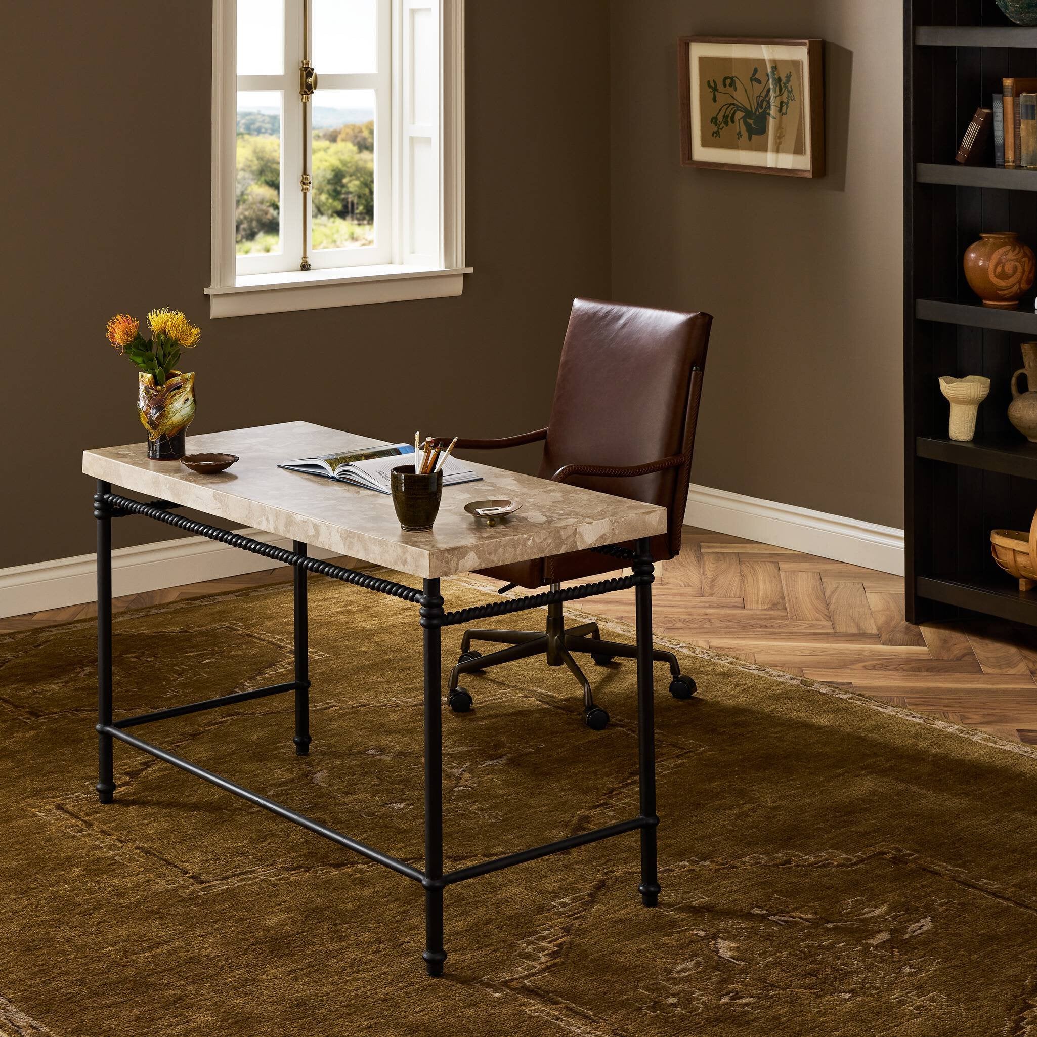 Cassia Desk - Textured Dark Bronze