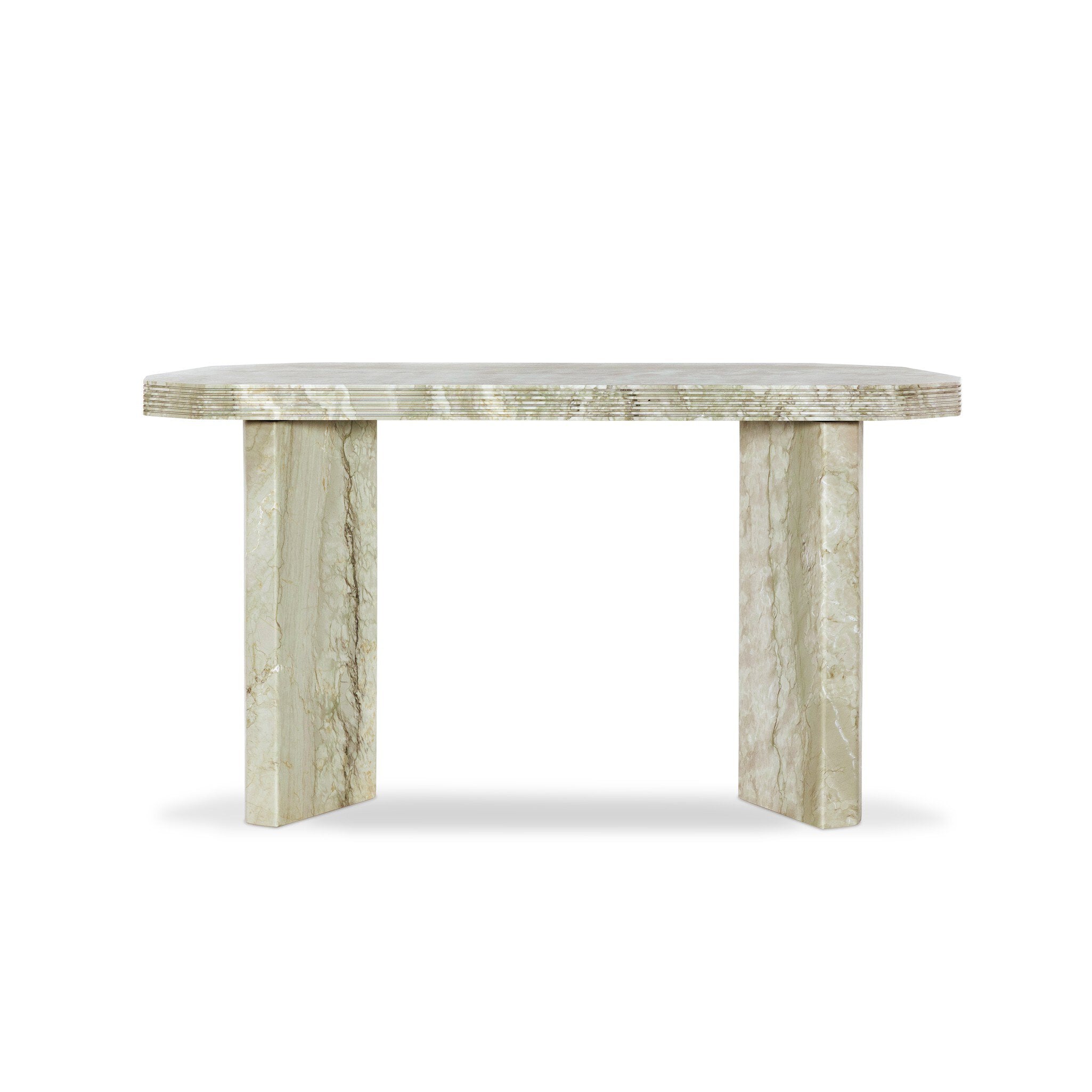 Dani Console Table - Sage Green Marble