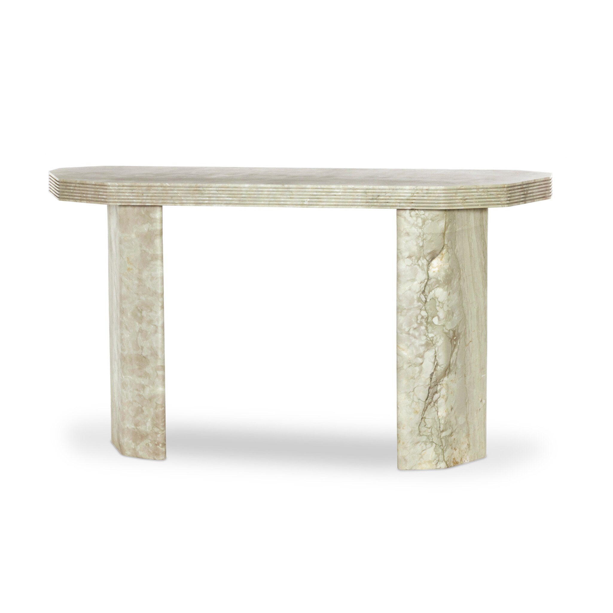 Dani Console Table - Sage Green Marble